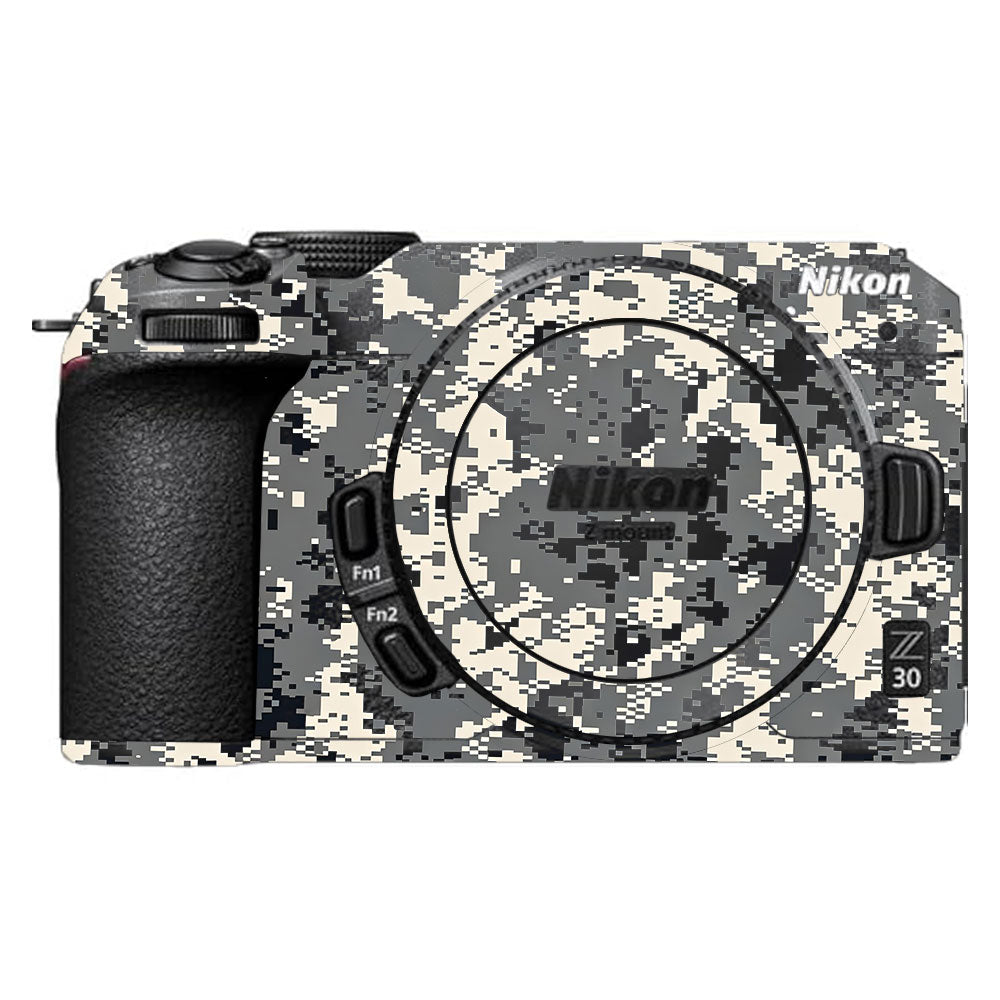 Grey Black Pixel Nikon Z30 Camera Skin