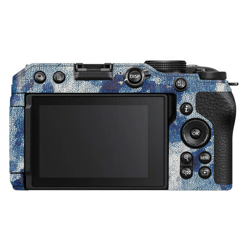 Blue Watercolor Fabric Nikon Z30 Camera Skin