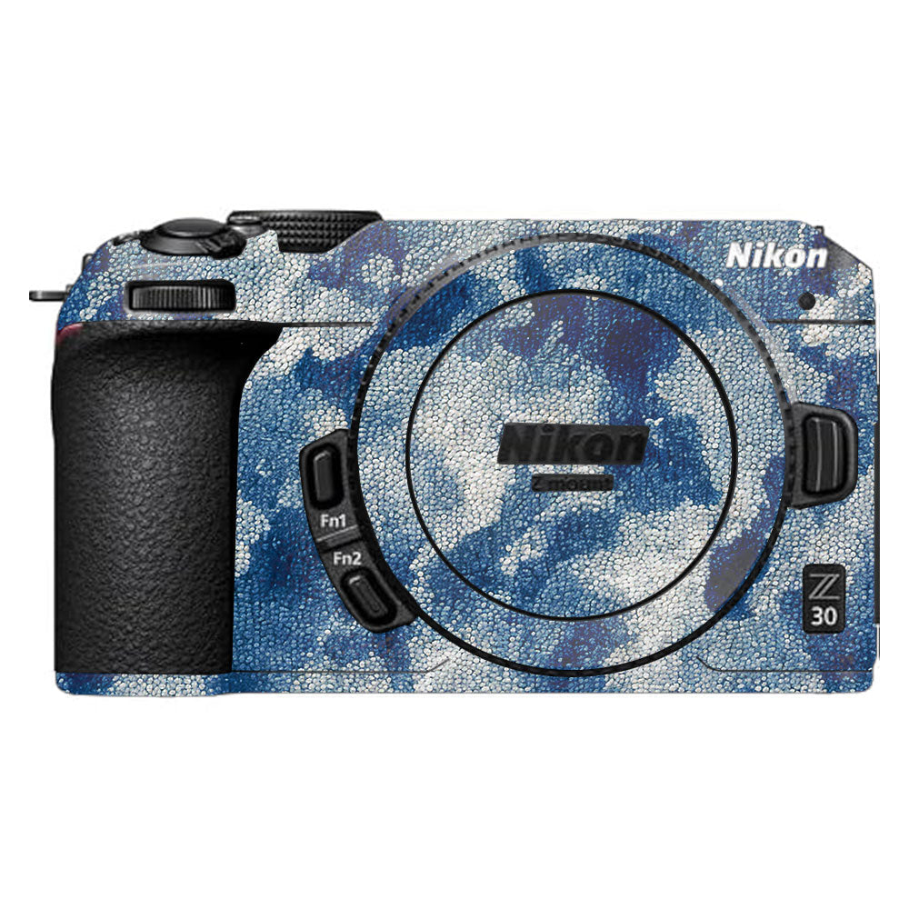 Blue Watercolor Fabric Nikon Z30 Camera Skin