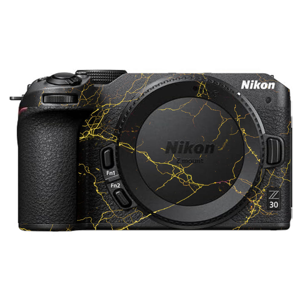 Electric Gold Veins Nikon Z30 Camera Skin
