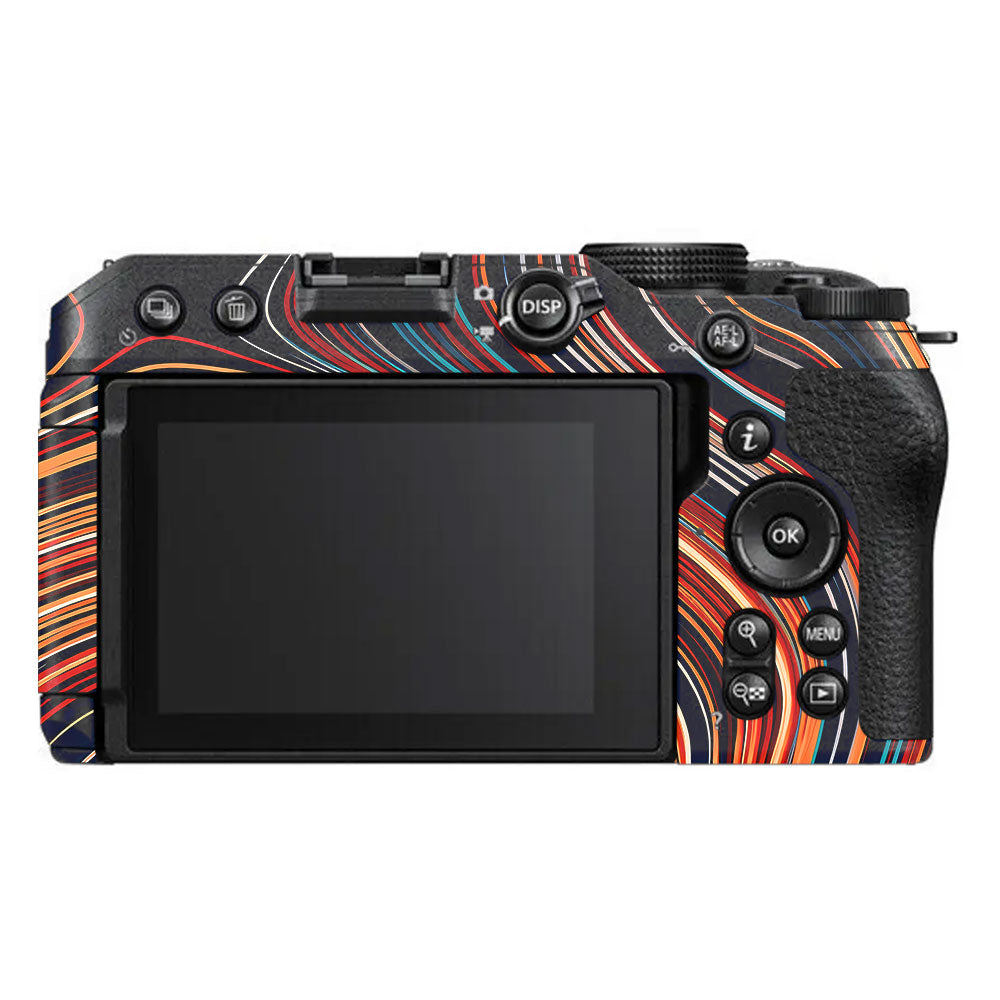 Retro Abstract Striped Swirl Nikon Z30 Camera Skin