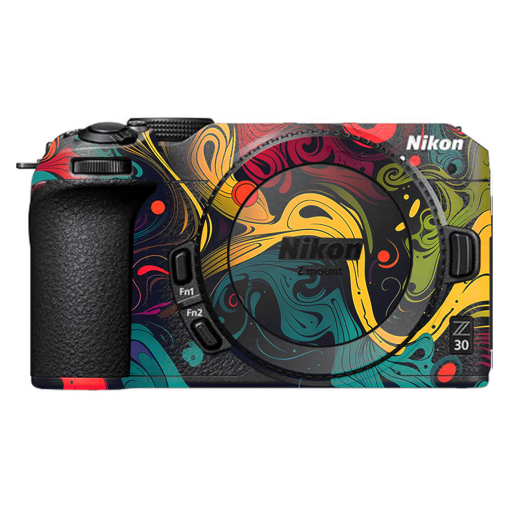 Psychedelic Color Swirl Nikon Z30 Camera Skin