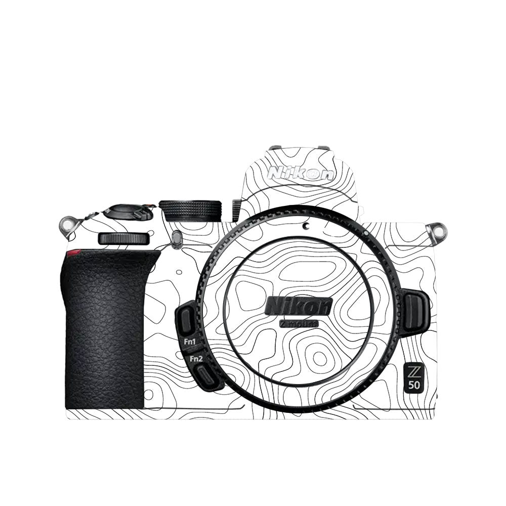 White Contour Design Nikon Z50 Camera Skin