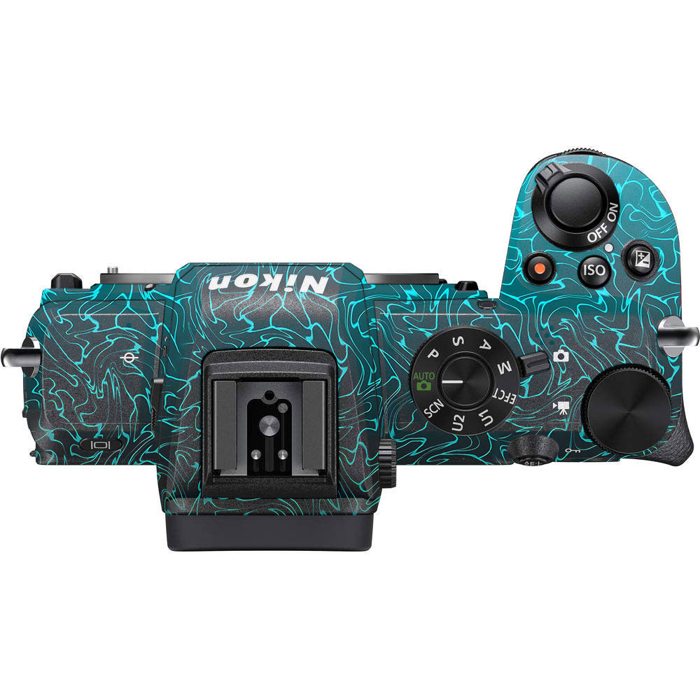 Cyan Blue to Black Gradient Nikon Z50 Camera Skin