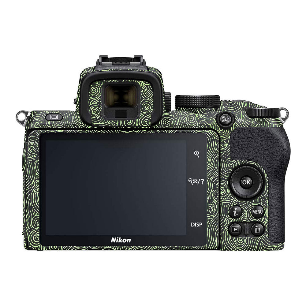 Green Spirals Nikon Z50 Camera Skin