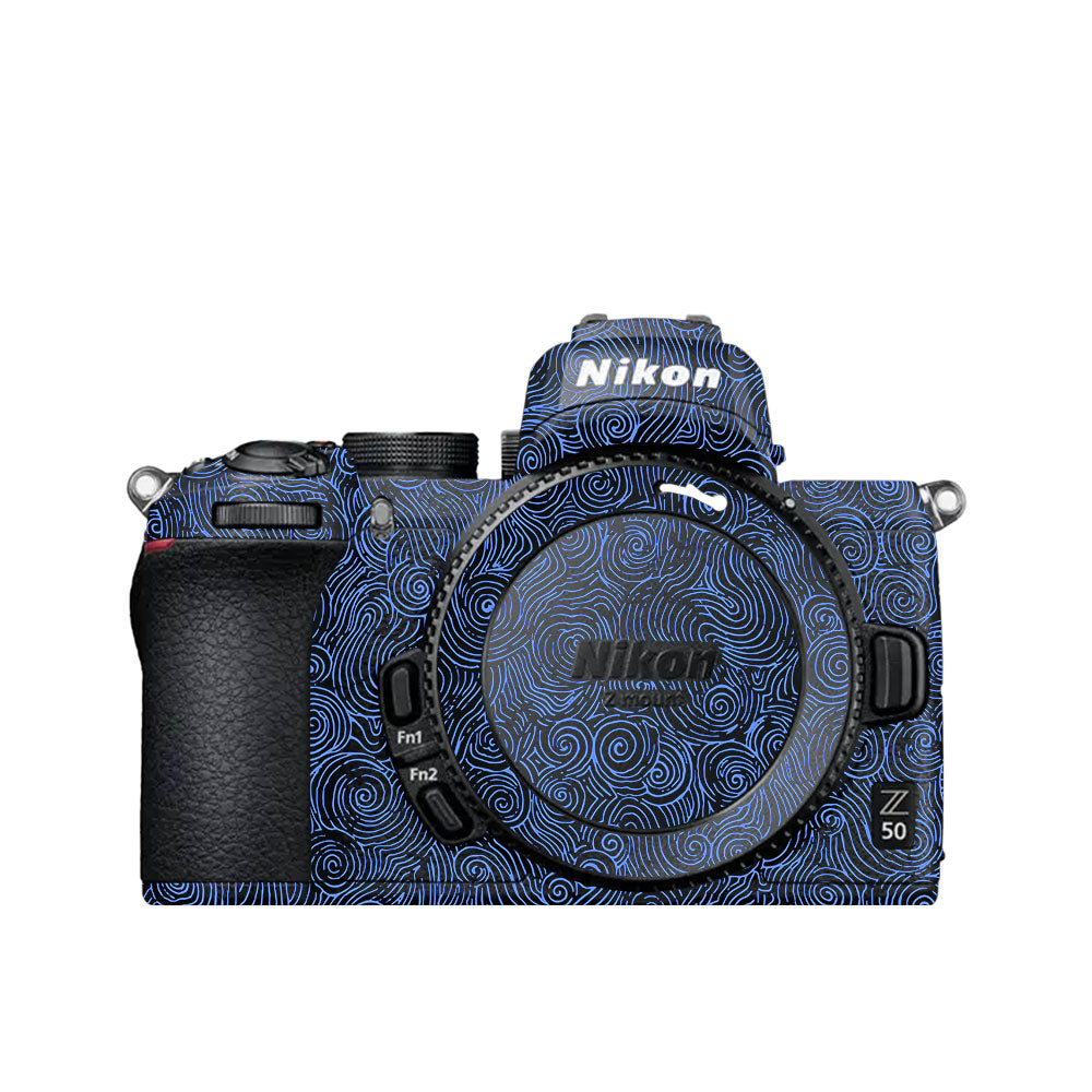 Blue Spirals Nikon Z50 Camera Skin