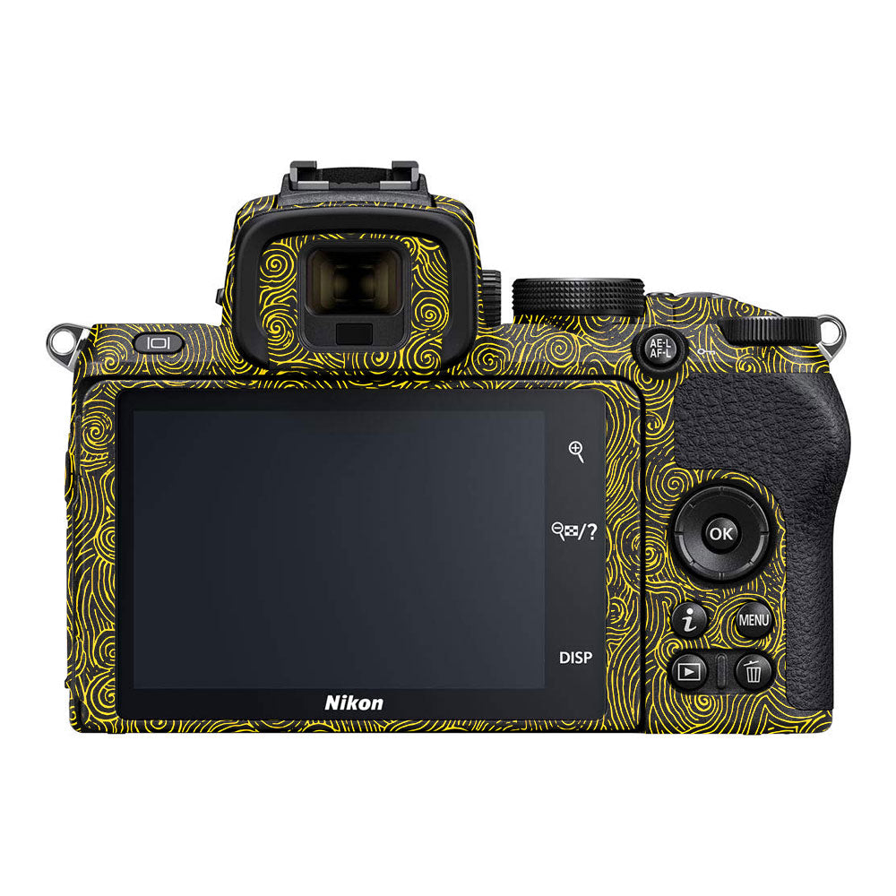 Yellow Spirals Nikon Z50 Camera Skin