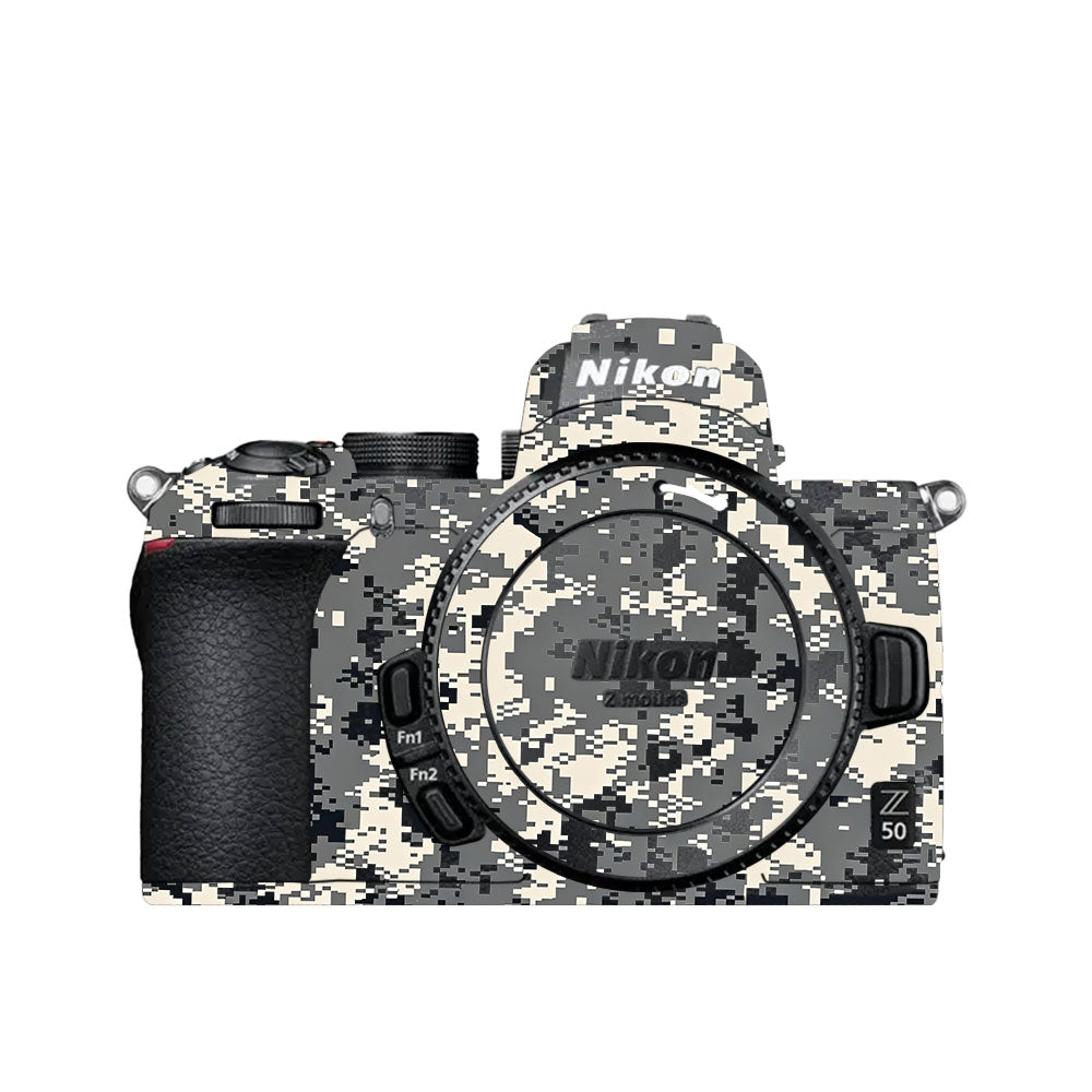 Grey Black Pixel Nikon Z50 Camera Skin