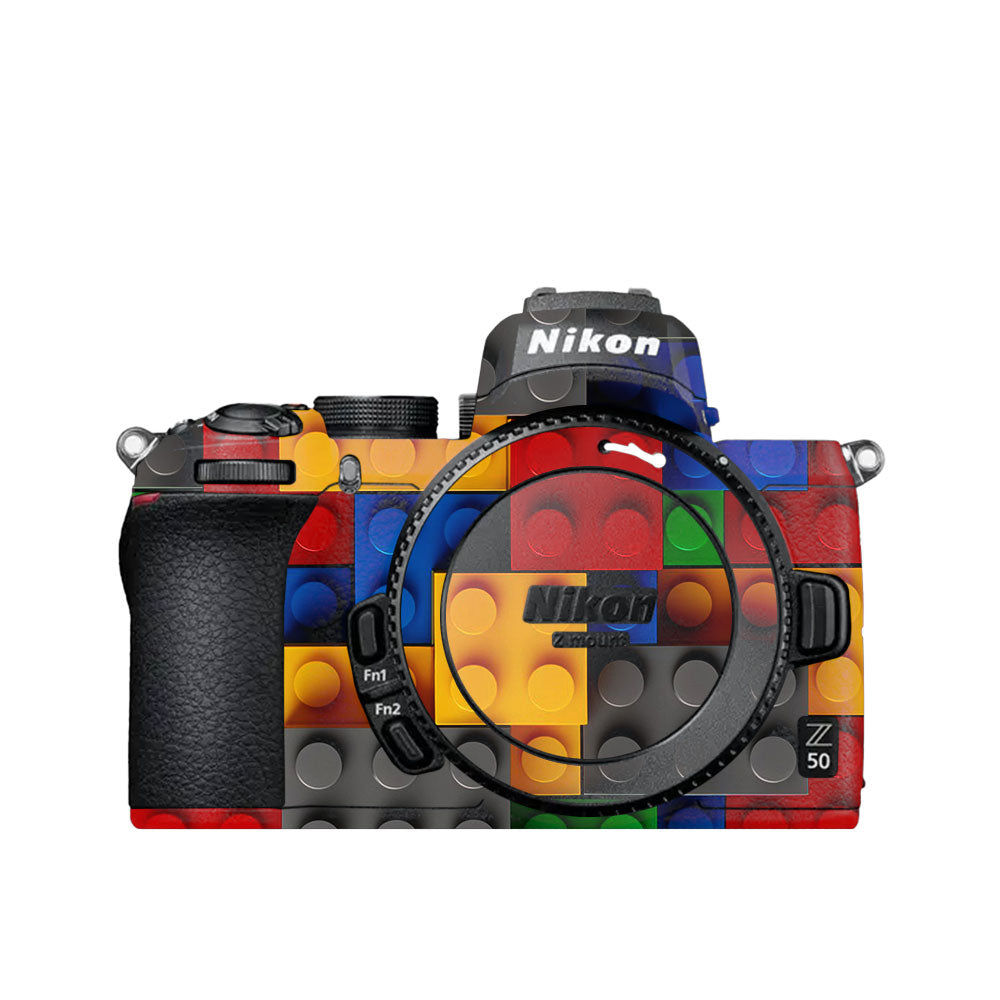 Colorful LEGO Brick Wall Pattern Nikon Z50 Camera Skin