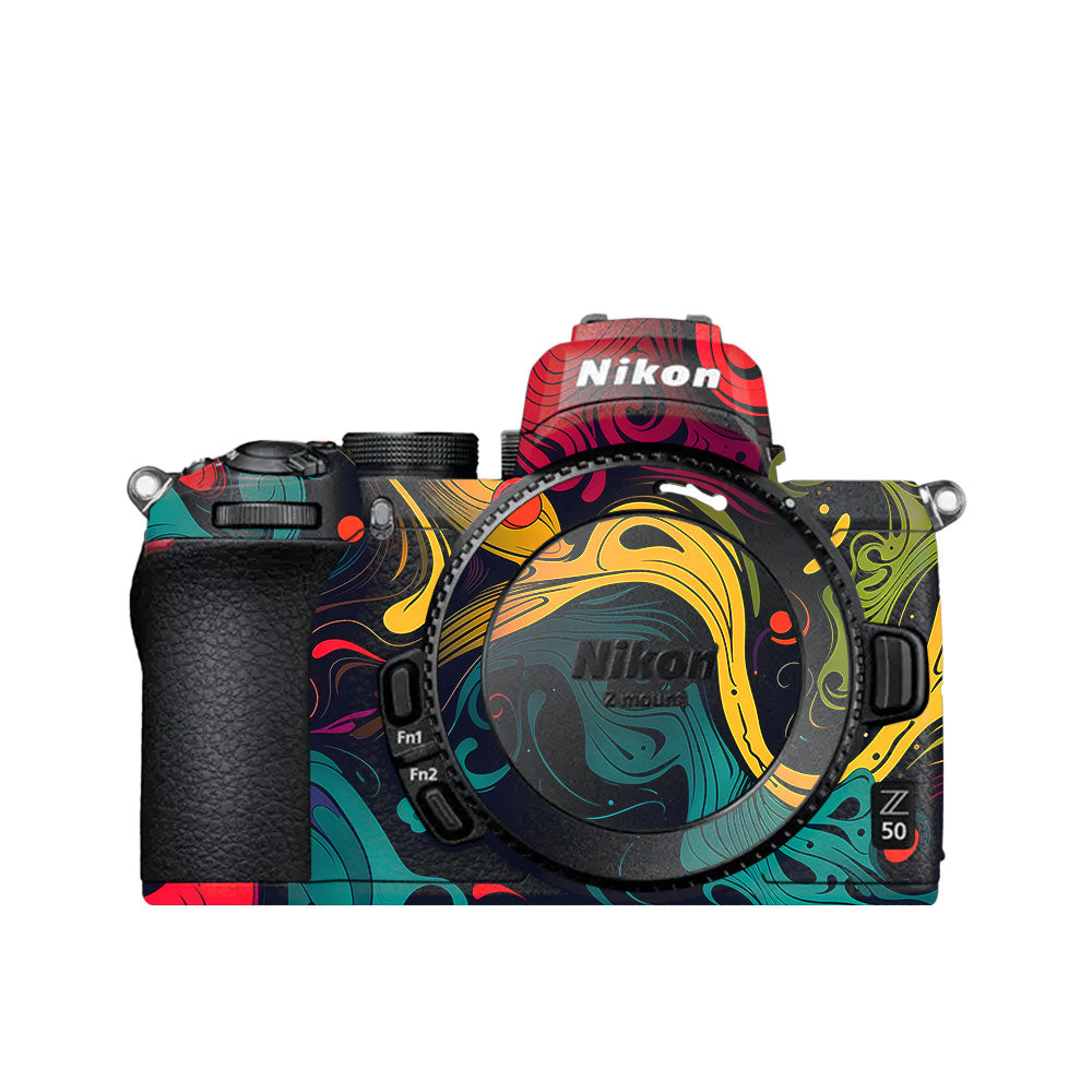 Psychedelic Color Swirl Nikon Z50 Camera Skin