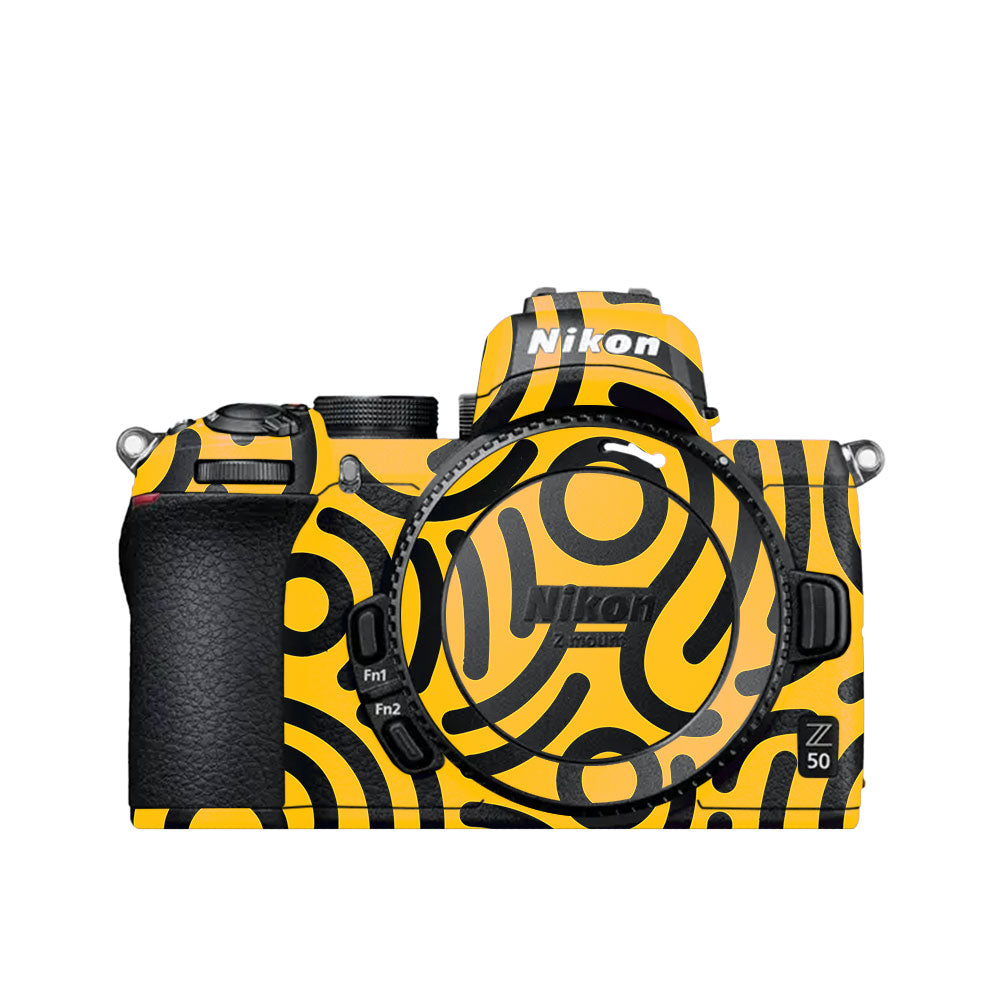 Minimal Yellow Wave Nikon Z50 Camera Skin