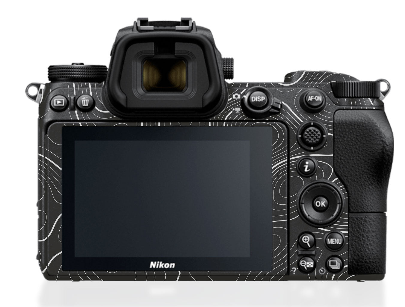 Grayscale Topographic Lines Nikon Z6 III Camera Skin