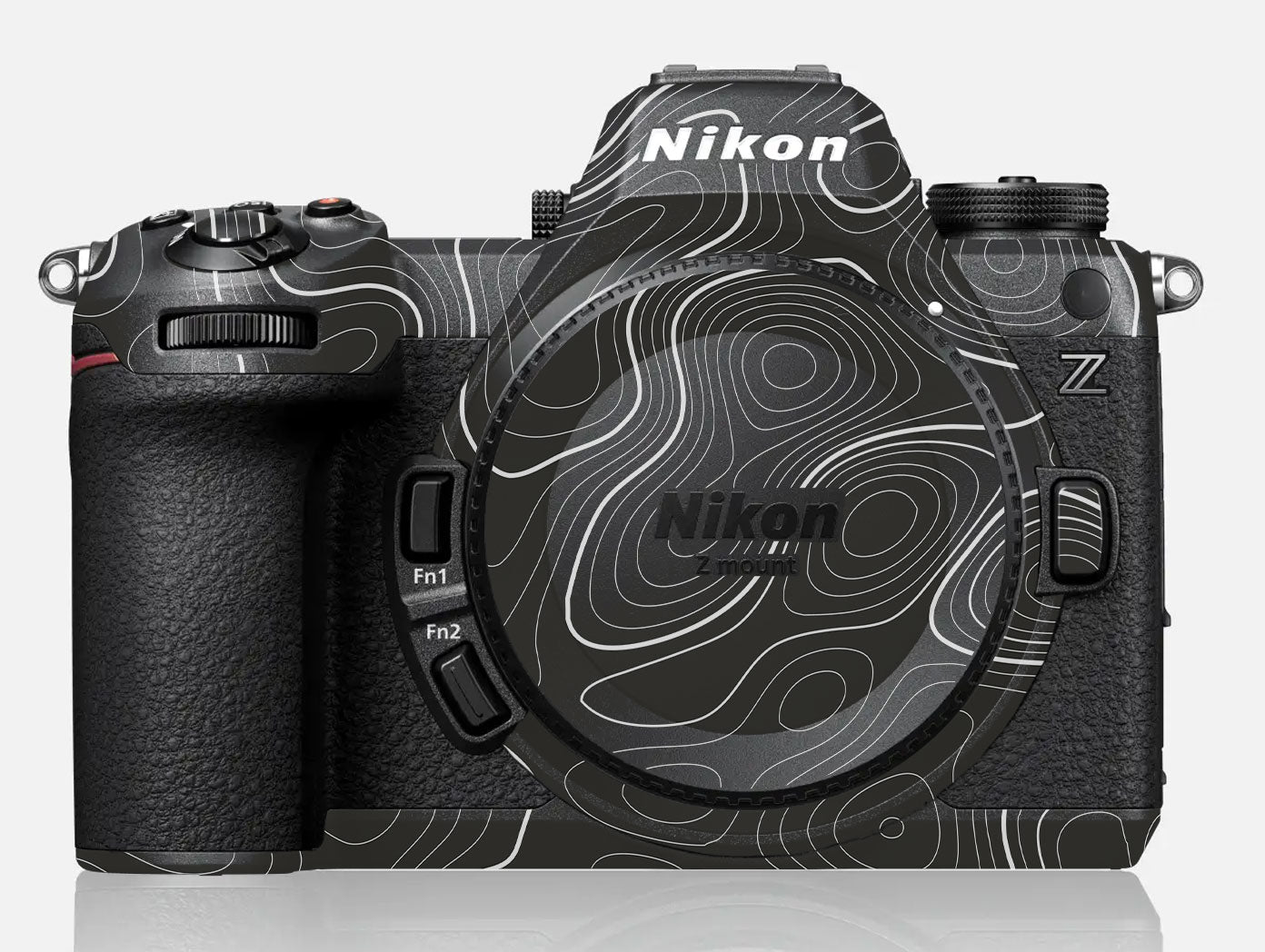 Grayscale Topographic Lines Nikon Z6 III Camera Skin