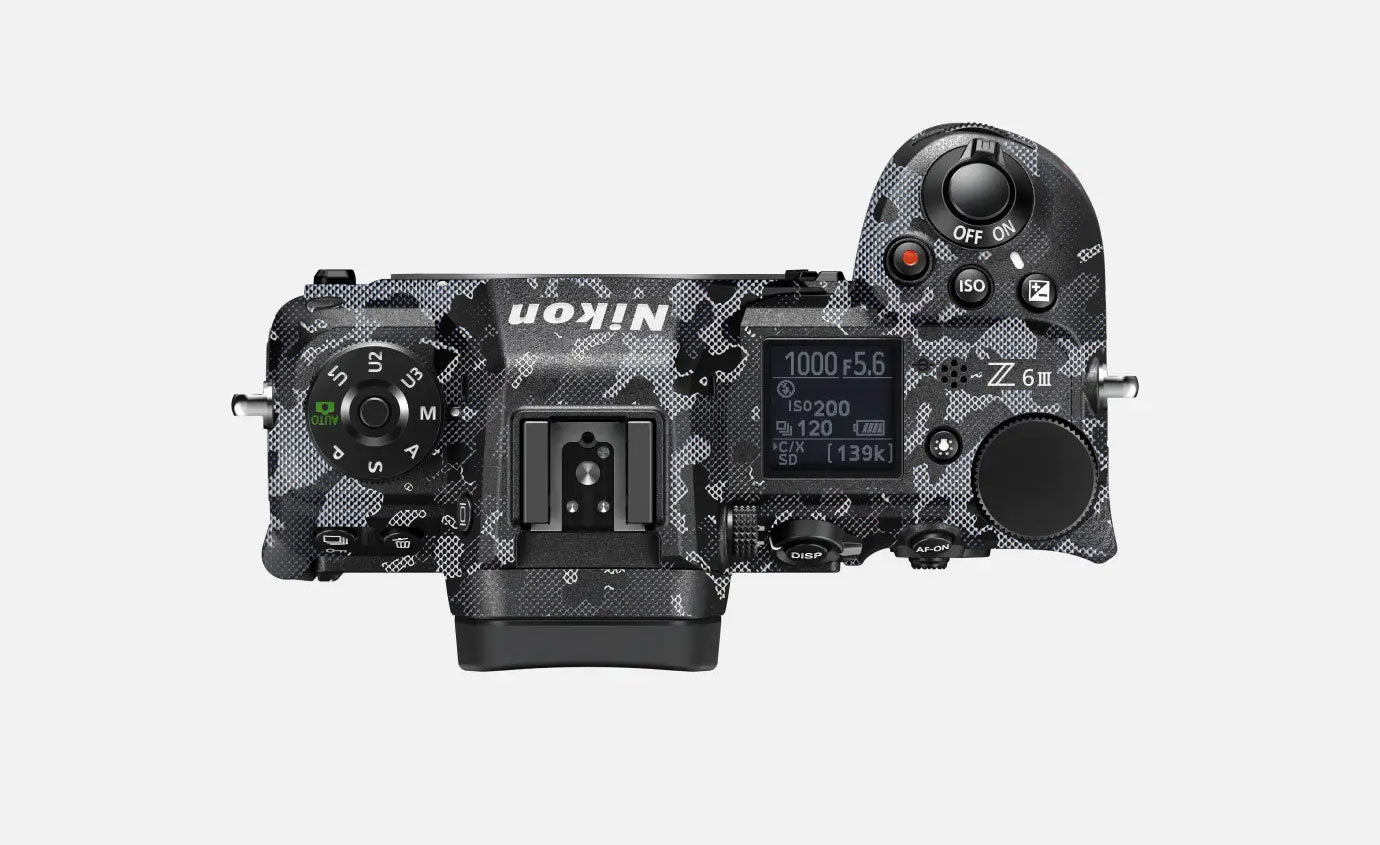 Stealth Grey Camo Nikon Z6 III Camera Skin