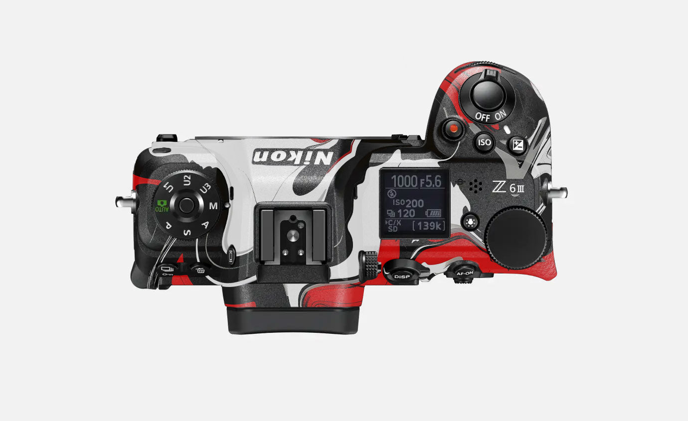 Scarlet and White Motion Nikon Z6 III Camera Skin