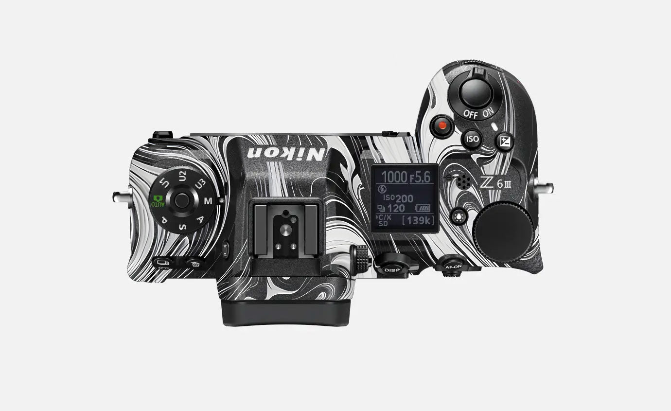 Black and White Marble Nikon Z6 III Camera Skin