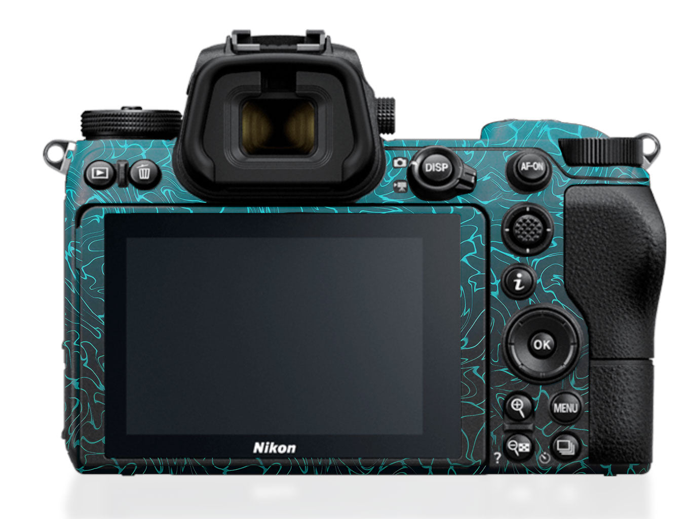 Cyan Blue to Black Gradient Nikon Z6 III Camera Skin