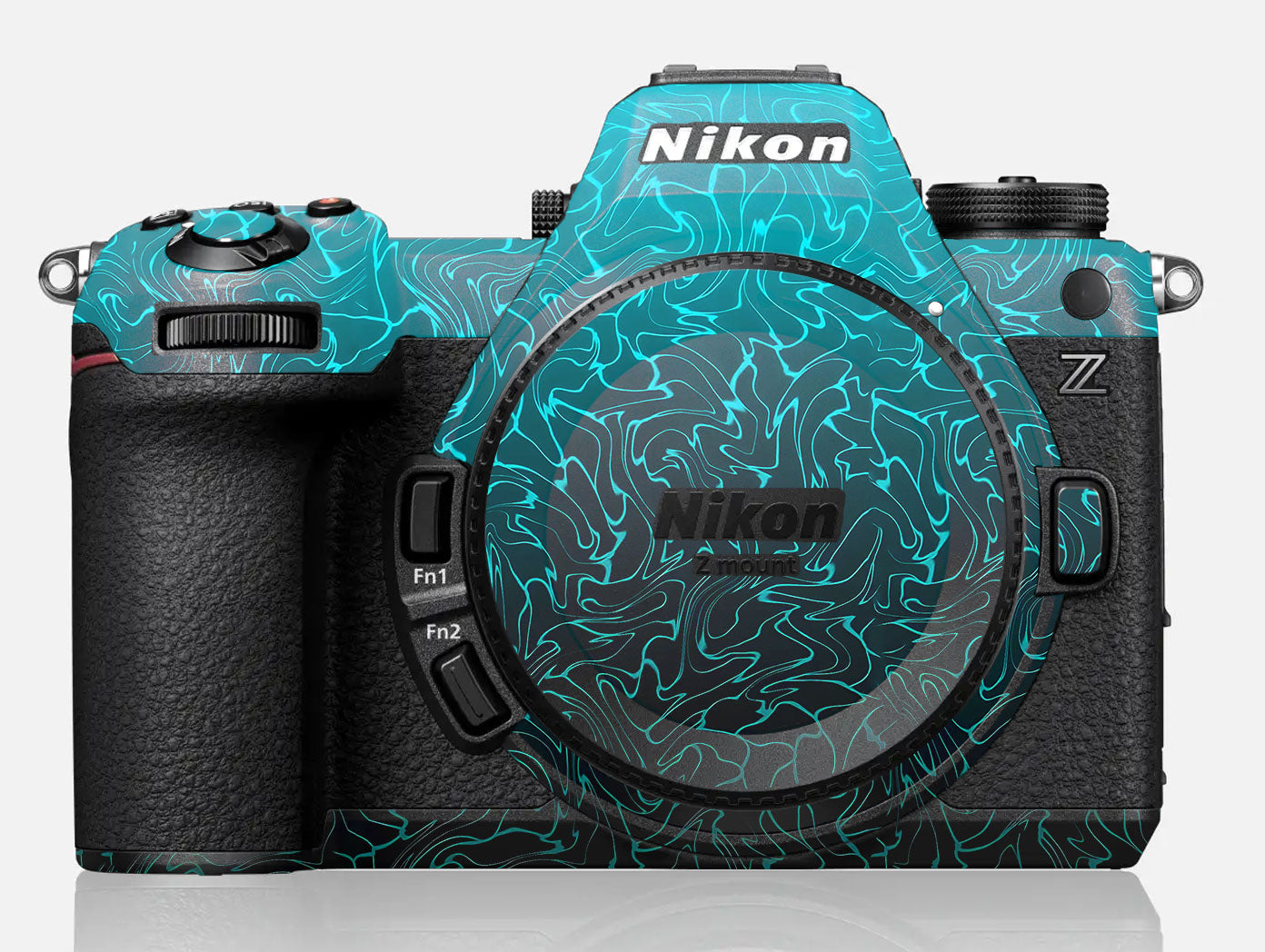 Cyan Blue to Black Gradient Nikon Z6 III Camera Skin
