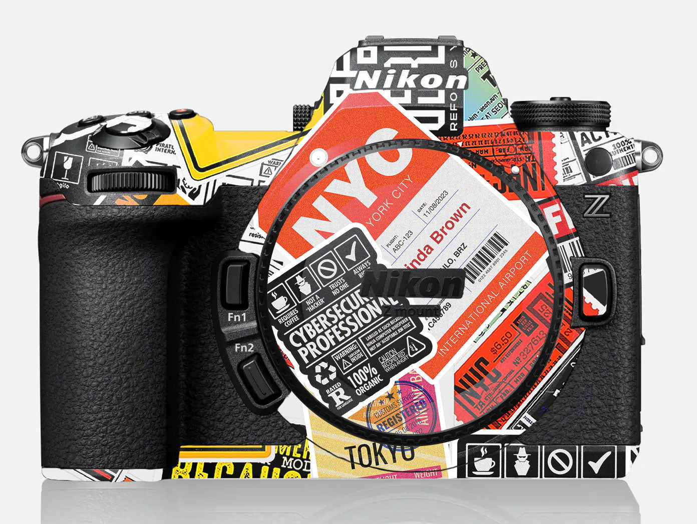 Tech Aesthetic Sticker Collage Nikon Z6 III Camera Skin