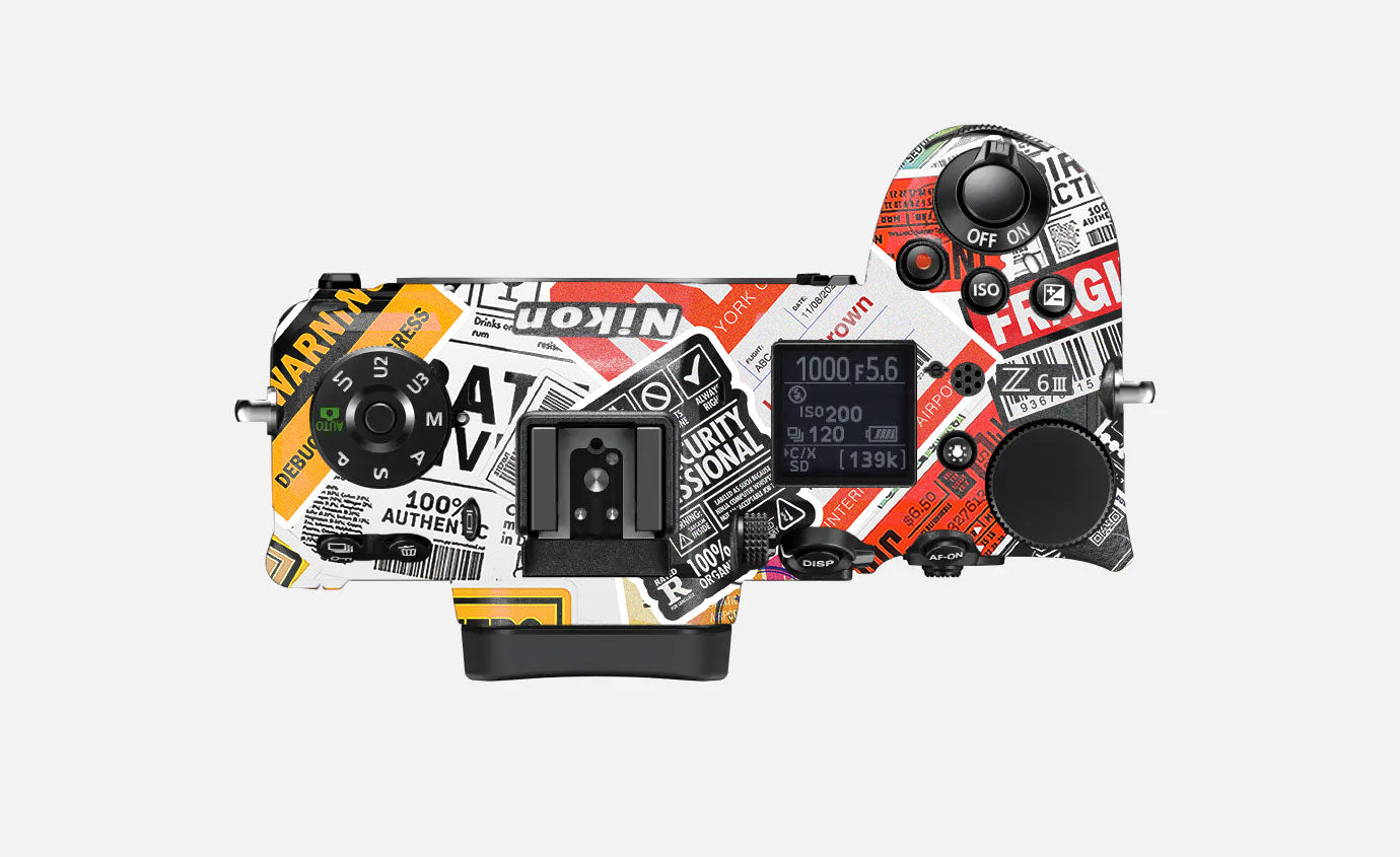 Tech Aesthetic Sticker Collage Nikon Z6 III Camera Skin