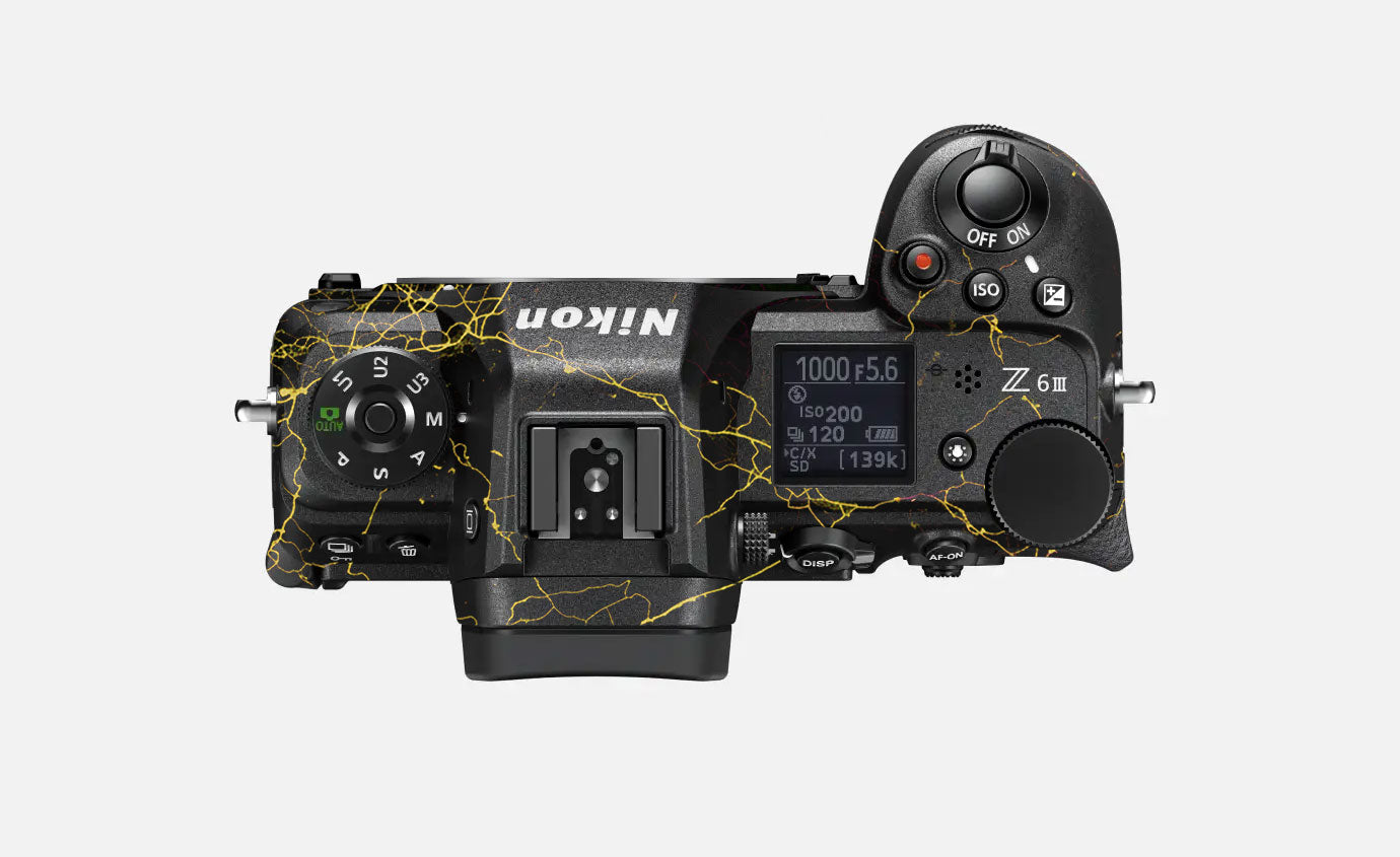 Electric Gold Veins Nikon Z6 III Camera Skin