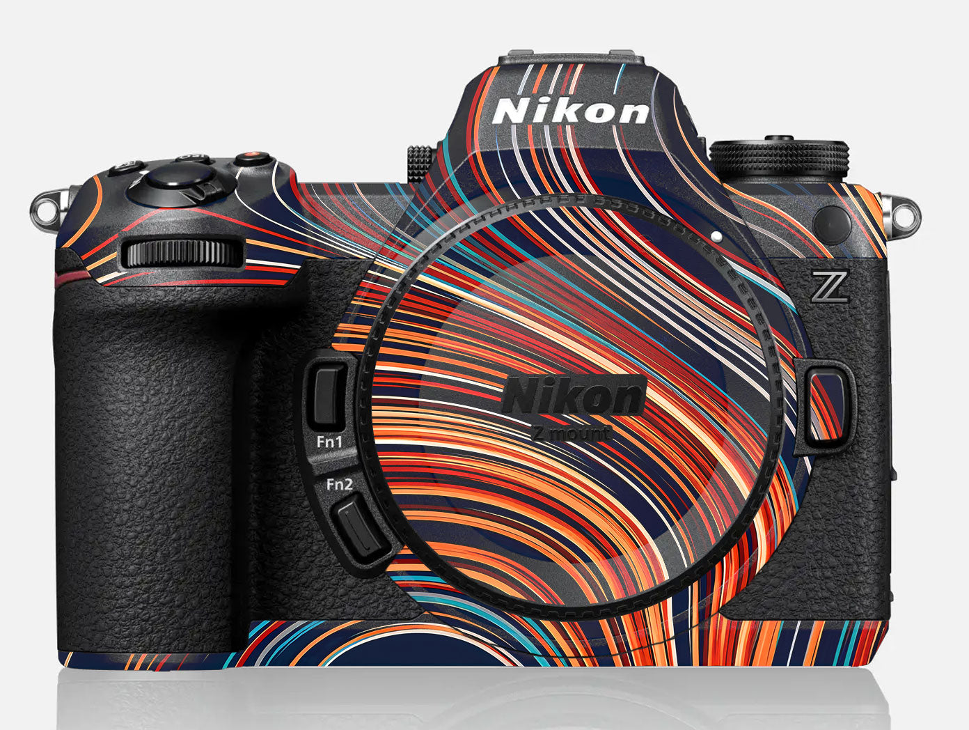 Retro Abstract Striped Swirl Nikon Z6 III Camera Skin