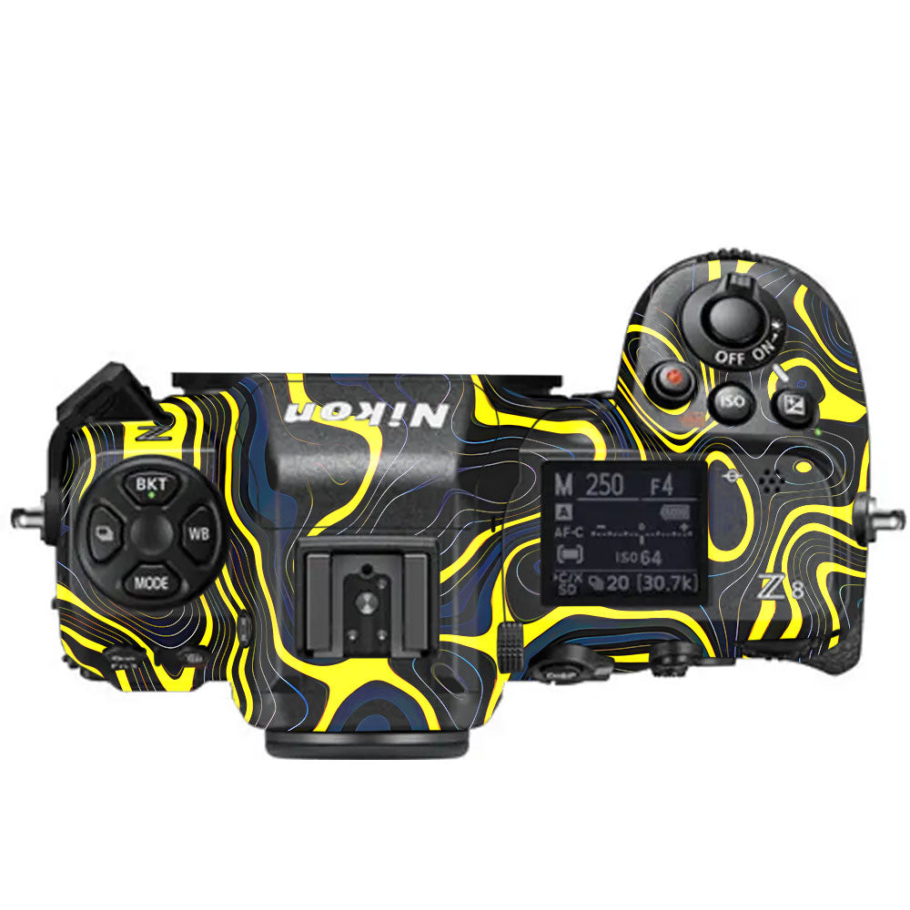 Neon Lava Contours Nikon Z8 Camera Skin