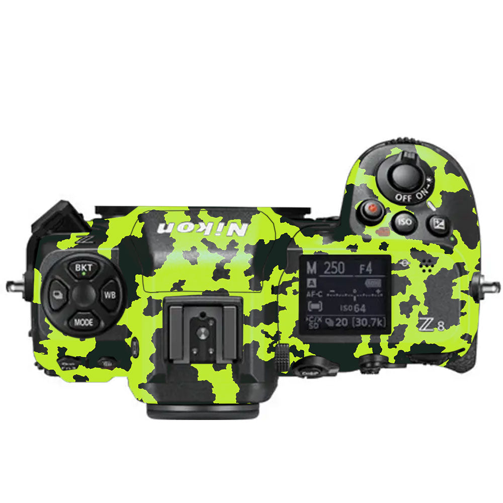 Neon Green Splatter Nikon Z8 Camera Skin
