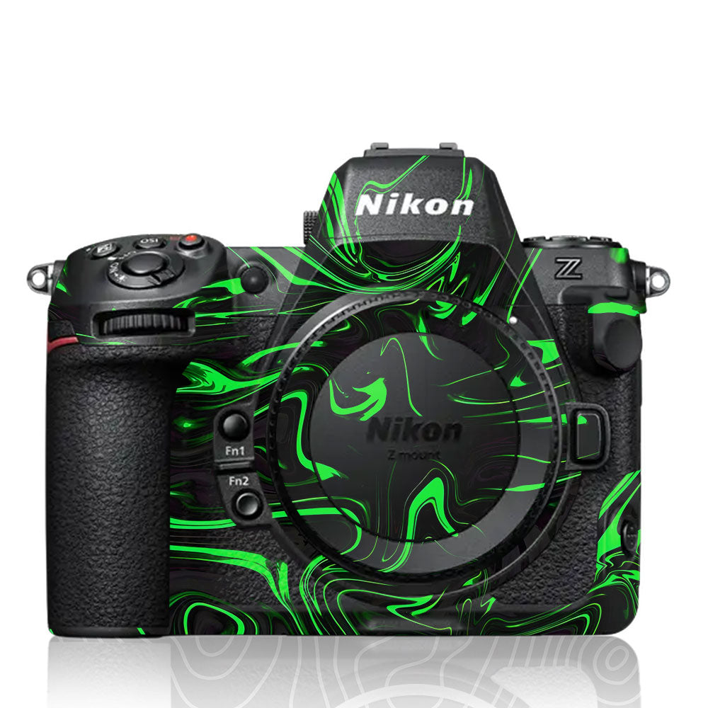 Green Liquid Pattern Nikon Z8 Camera Skin