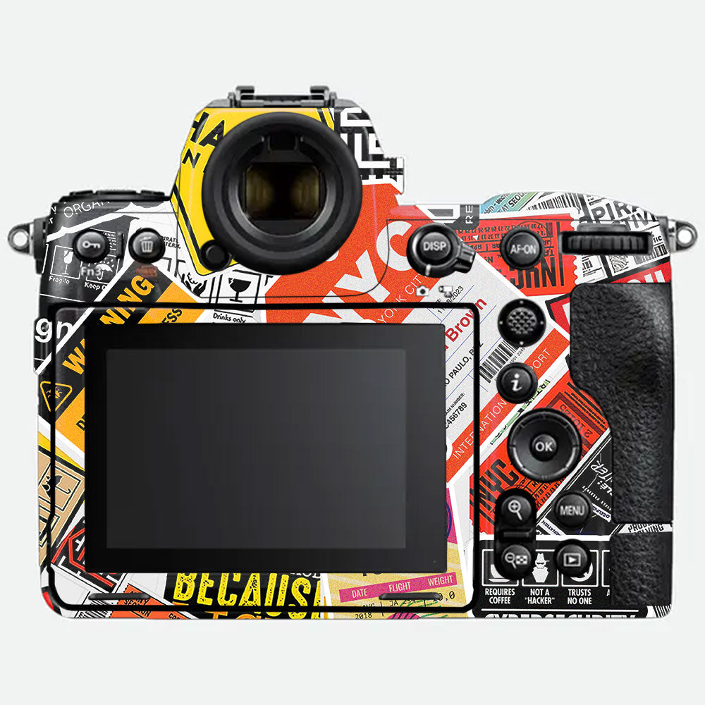 Tech Aesthetic Sticker Collage Nikon Z8 Camera Skin