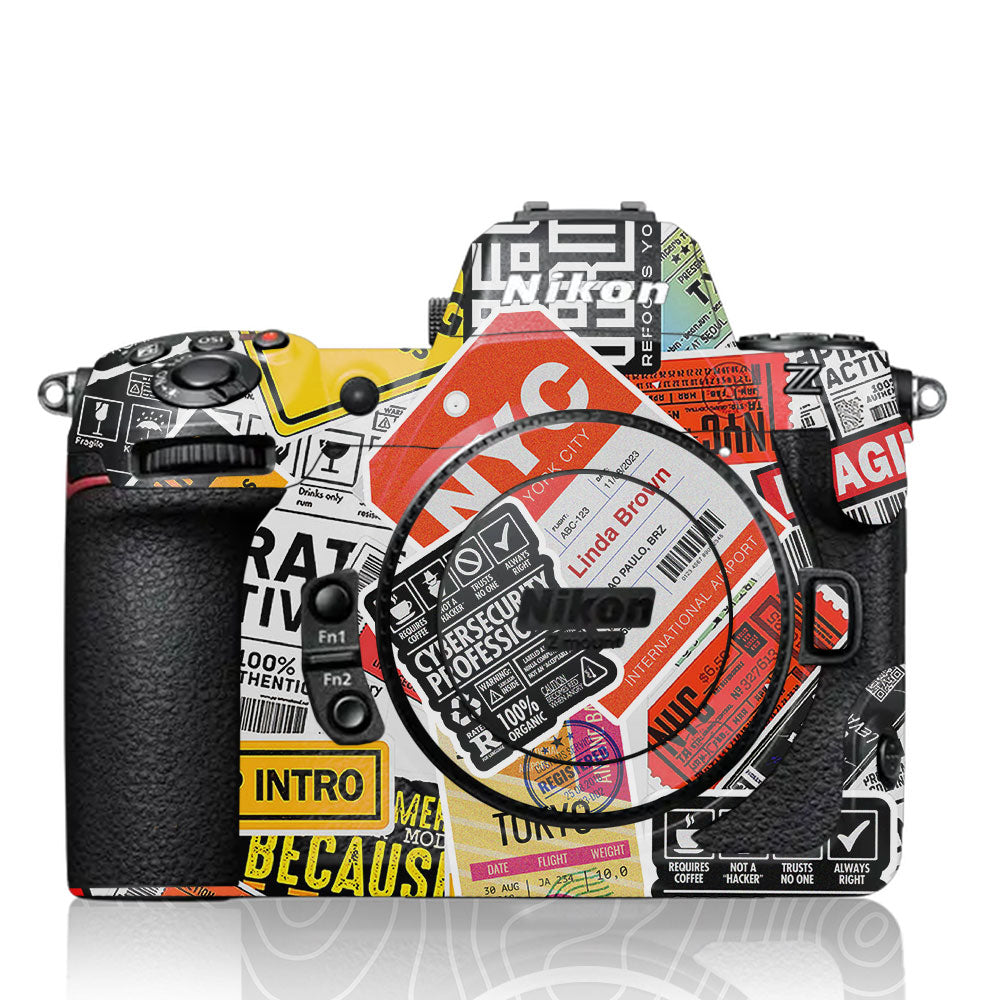 Tech Aesthetic Sticker Collage Nikon Z8 Camera Skin