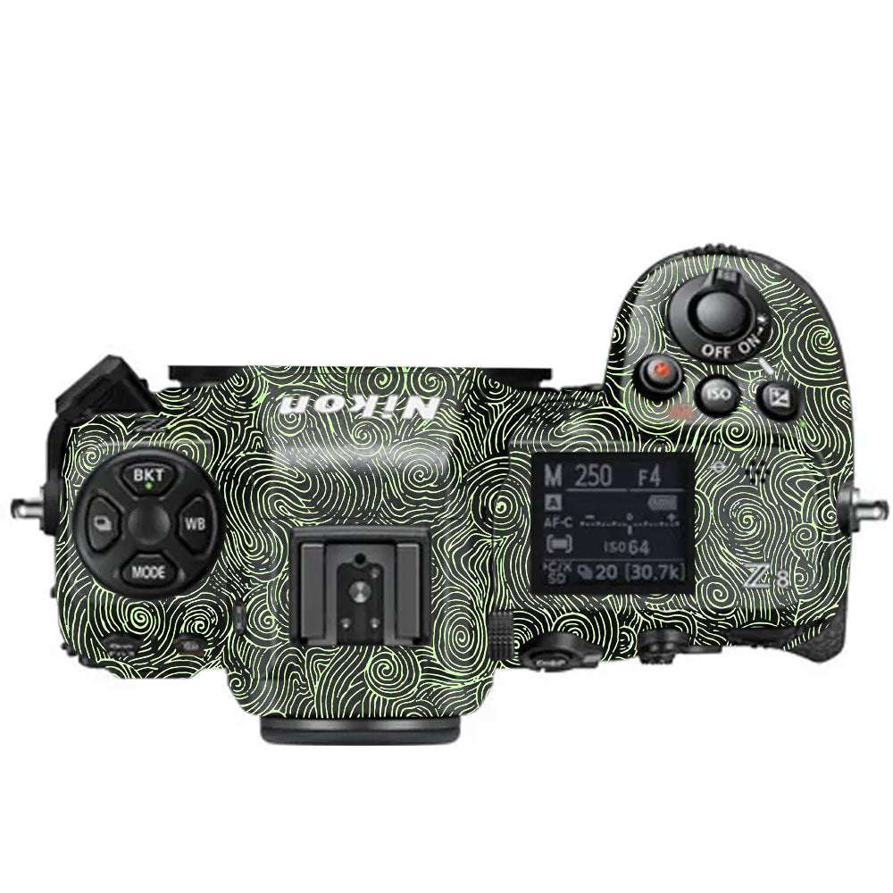 Green Spirals Nikon Z8 Camera Skin