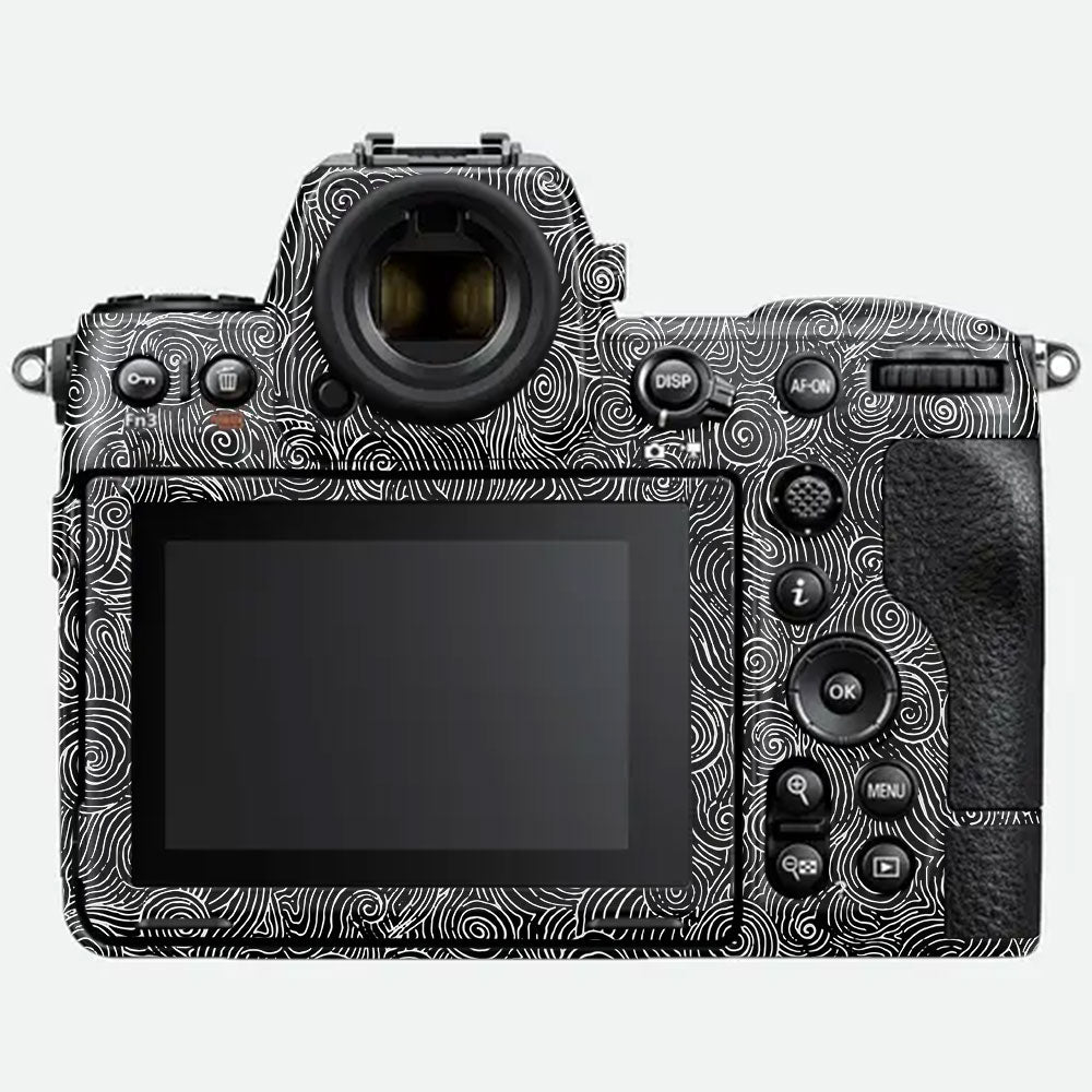 White Spirals Nikon Z8 Camera Skin