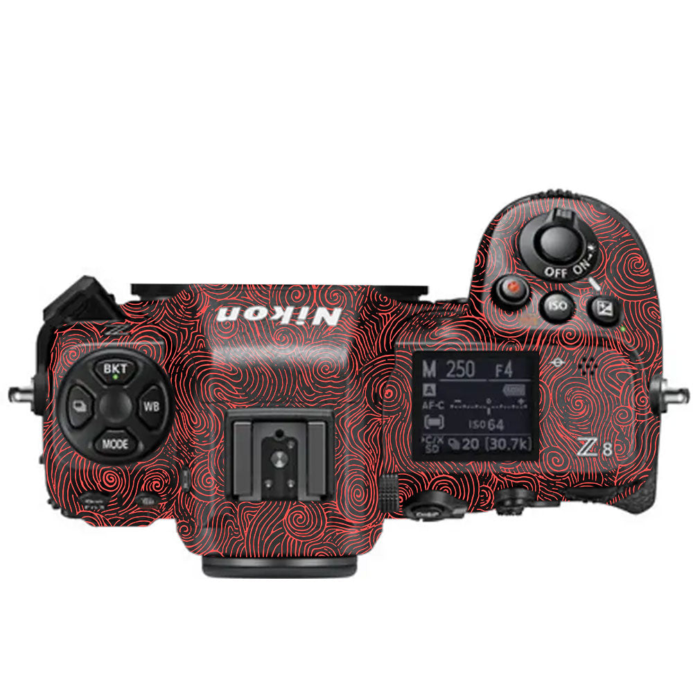 Red Spirals Nikon Z8 Camera Skin