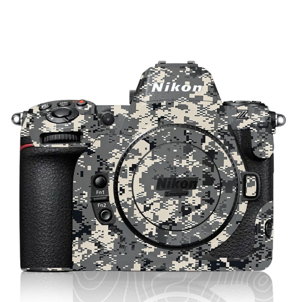 Grey Black Pixel Nikon Z8 Camera Skin