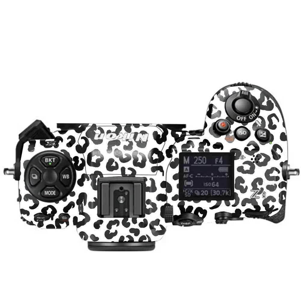 White Leopard Nikon Z8 Camera Skin