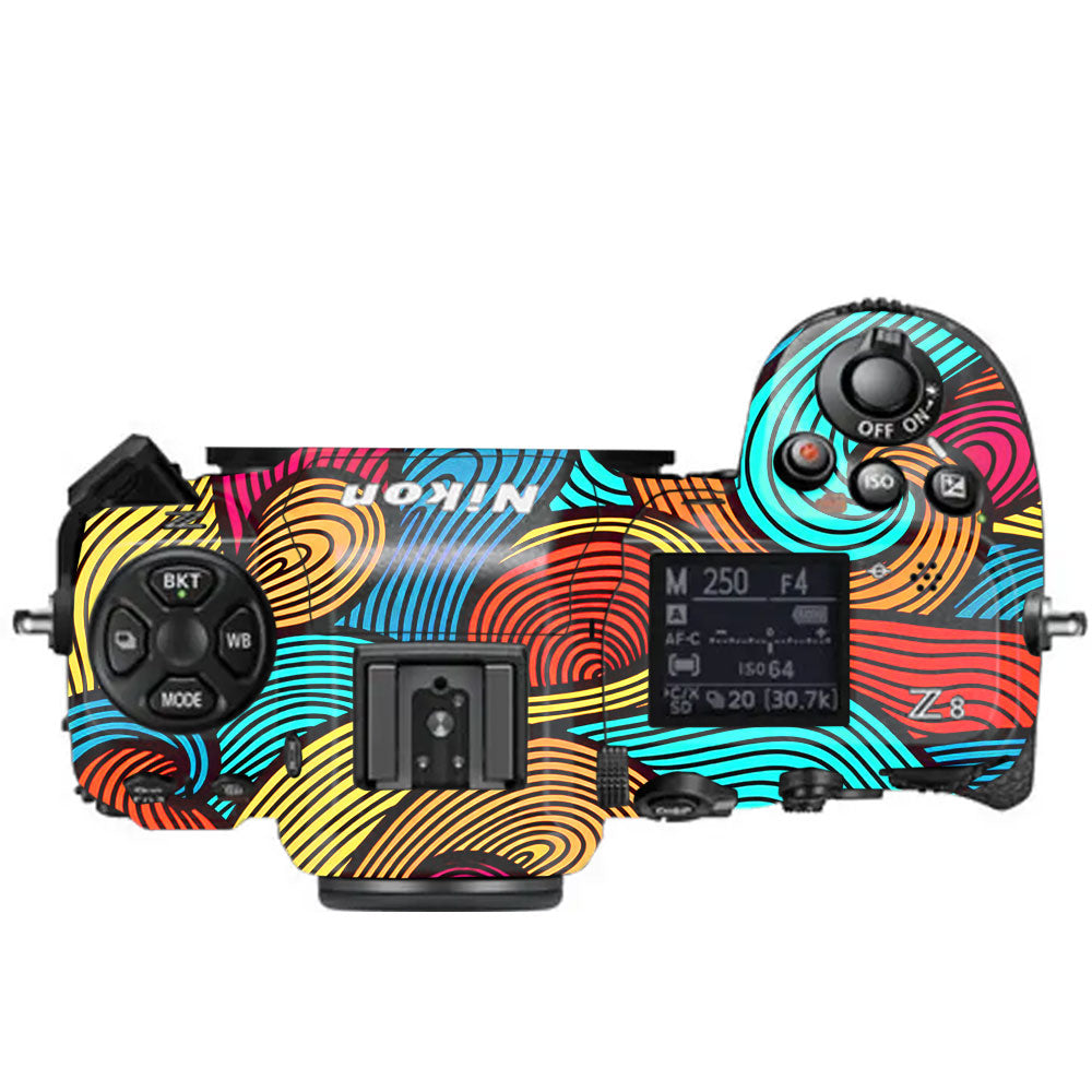 Retro Colorful Doodle Art Pattern Nikon Z8 Camera Skin