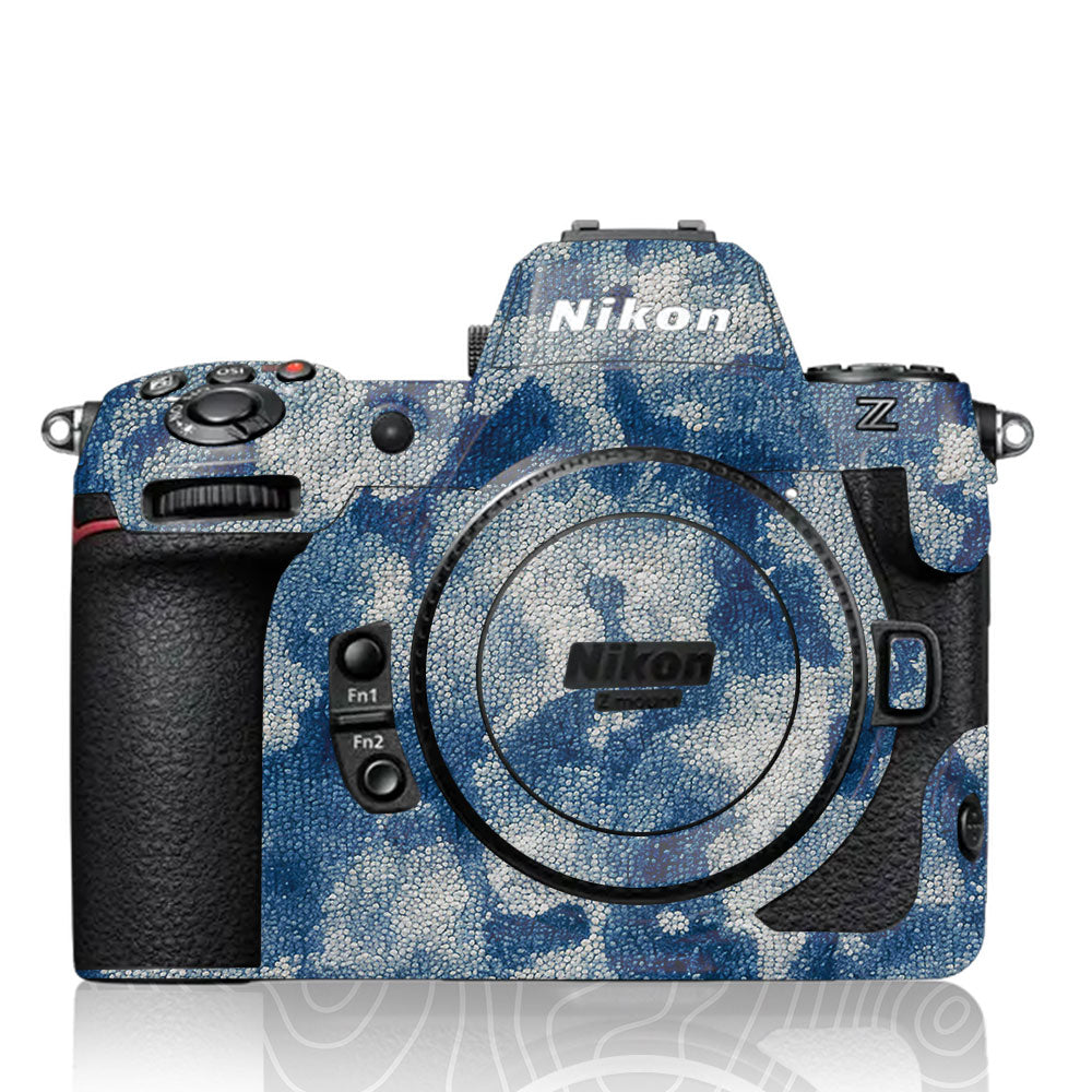 Blue Watercolor Fabric Nikon Z8 Camera Skin