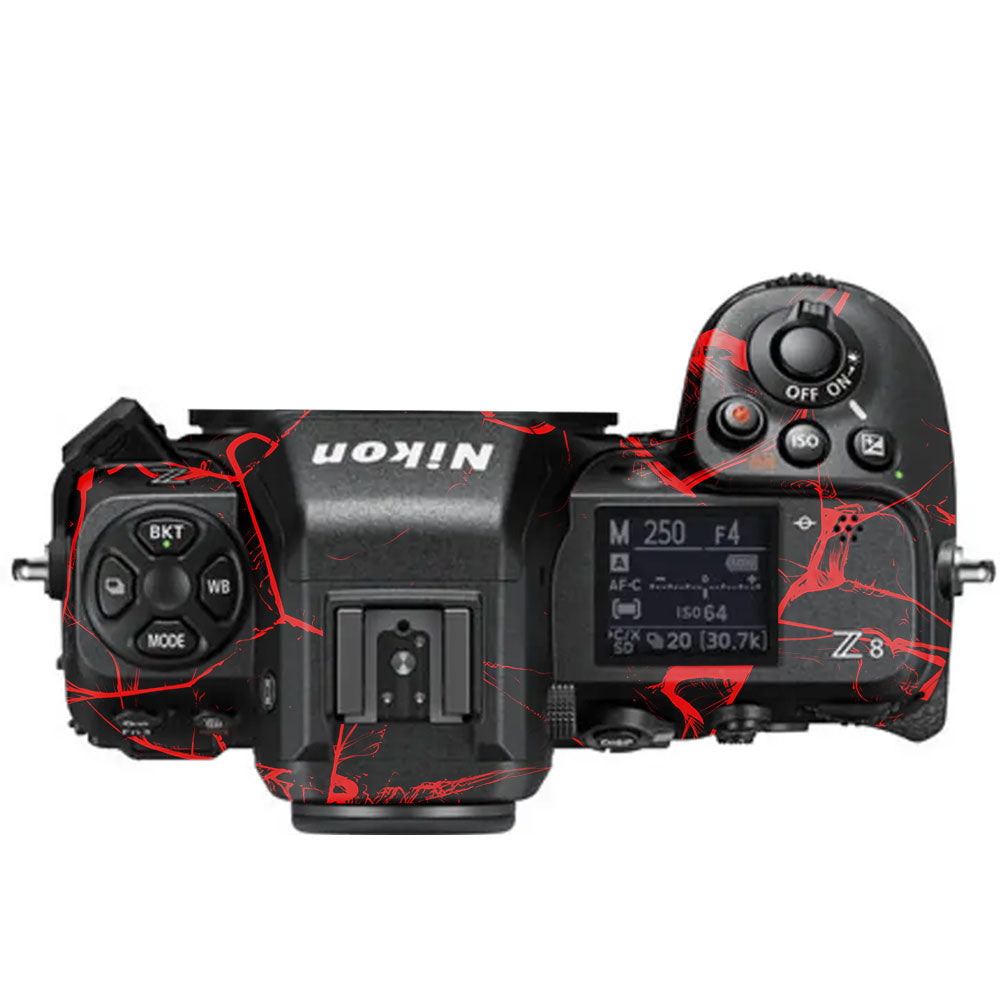 Red Neural Grid Nikon Z8 Camera Skin