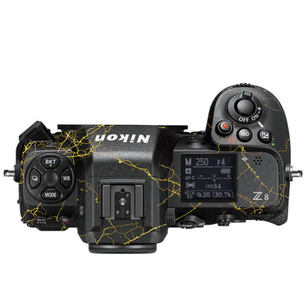 Electric Gold Veins Nikon Z8 Camera Skin