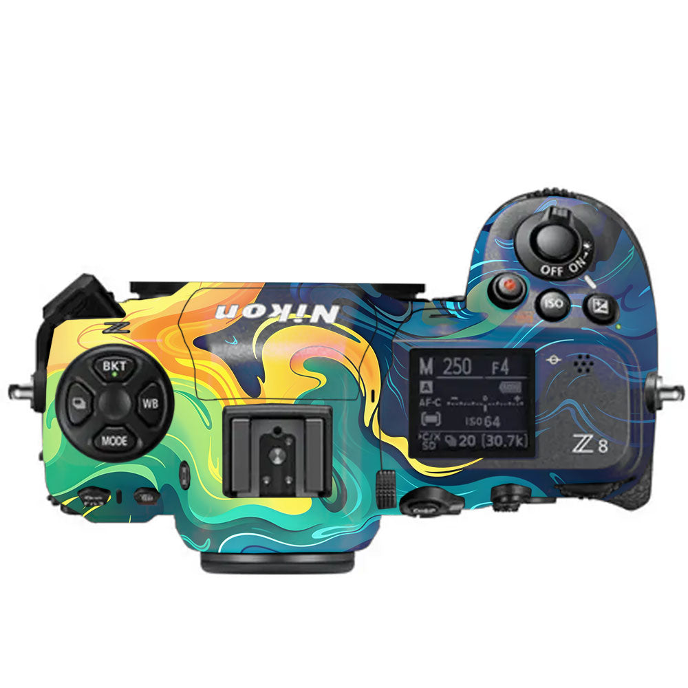 Rainbow Liquid Fusion Nikon Z8 Camera Skin