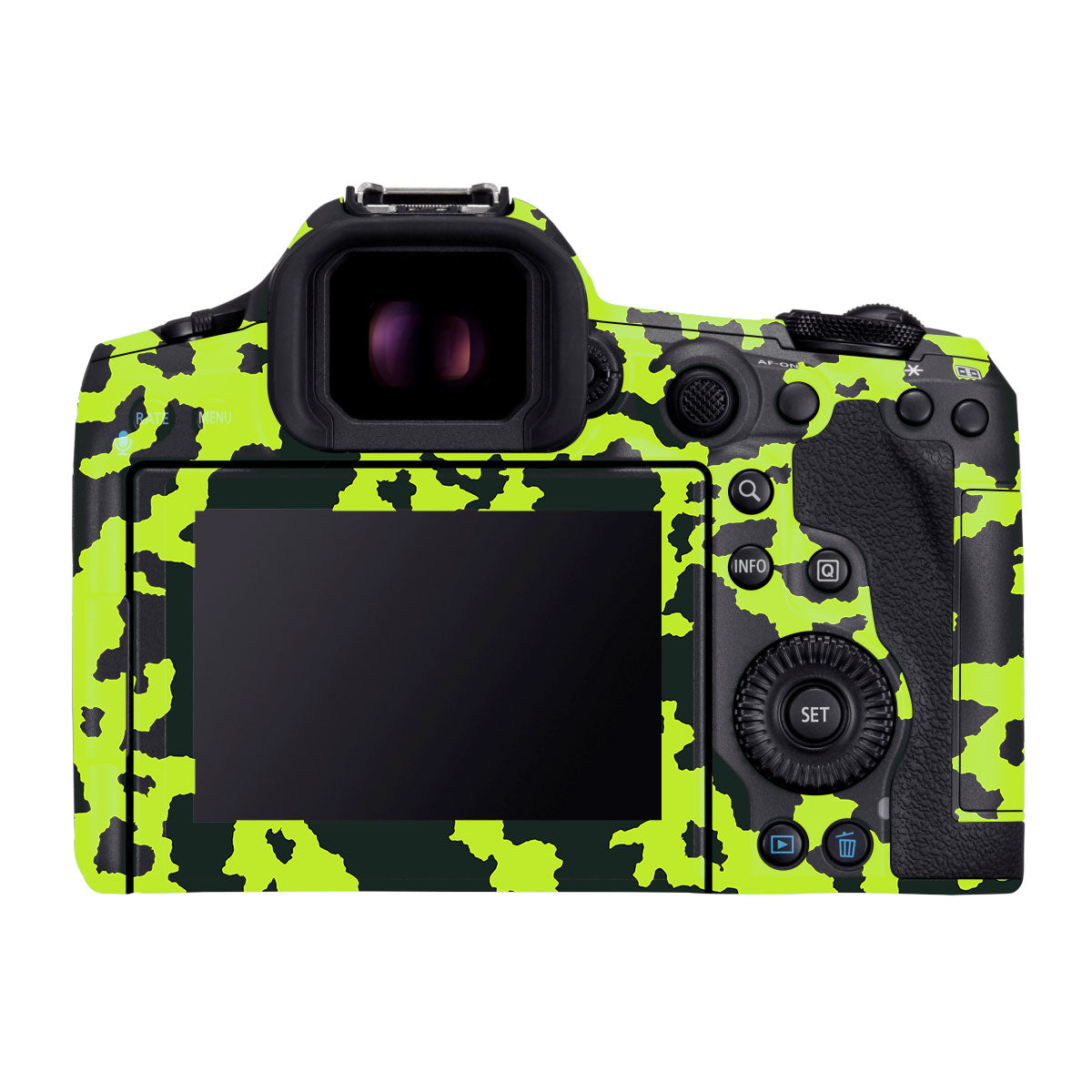 Neon Green Splatter Canon EOS R5 Mark II Camera Skins