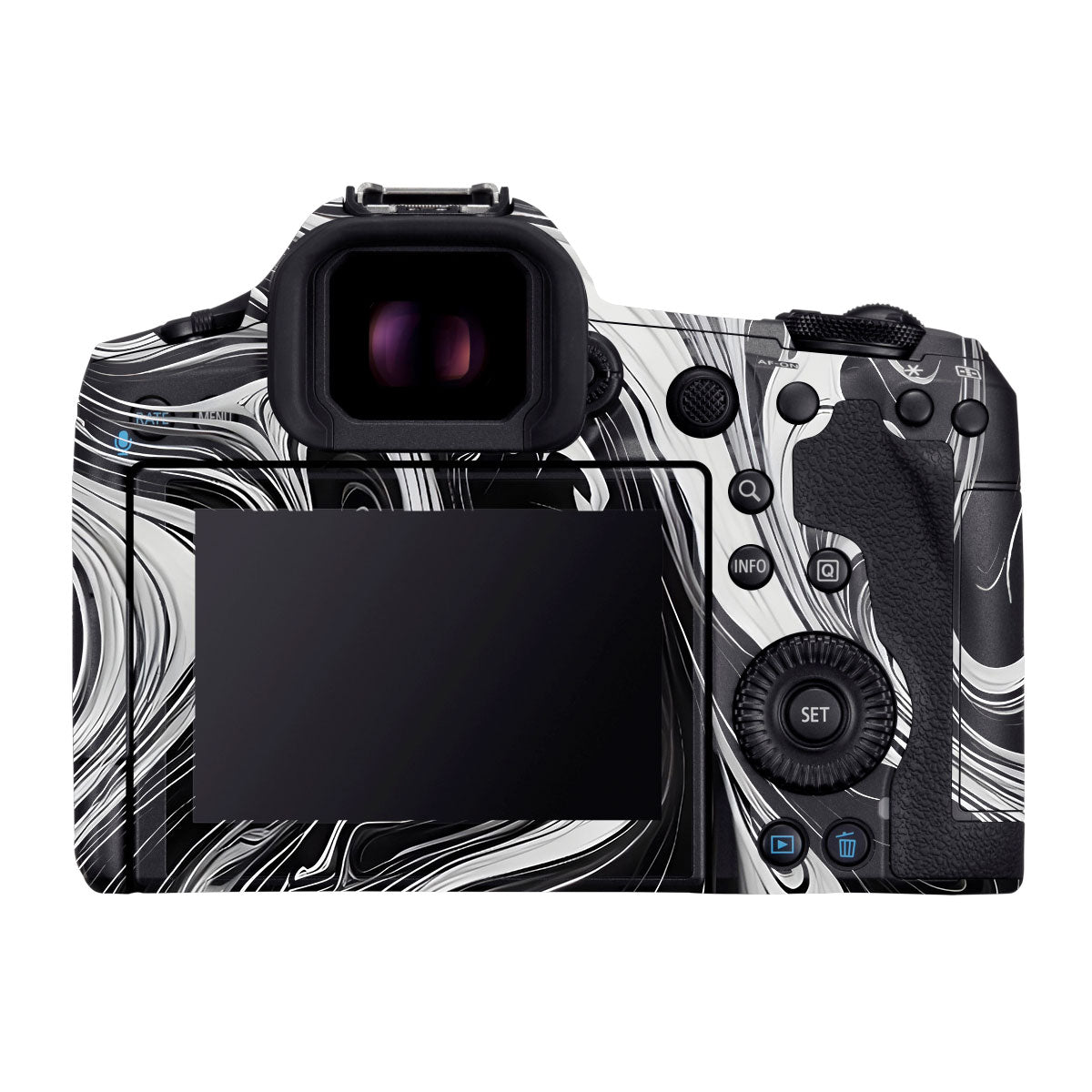 Black and White Marble Canon EOS R5 Mark II Camera Skins