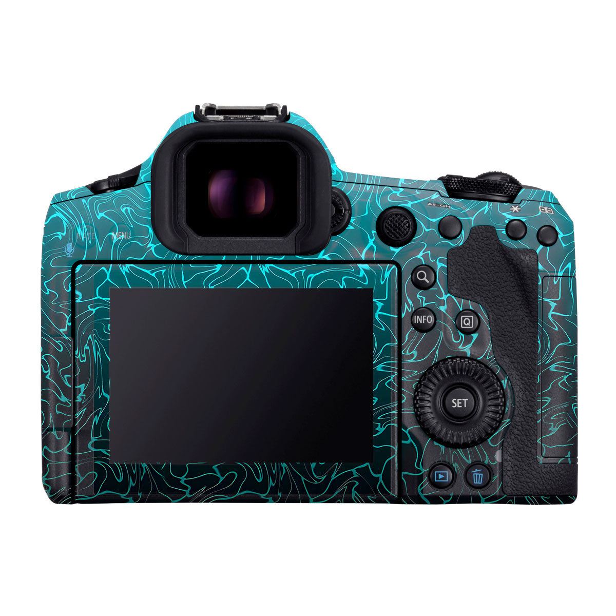 Cyan Blue to Black Gradient Canon EOS R5 Mark II Camera Skins