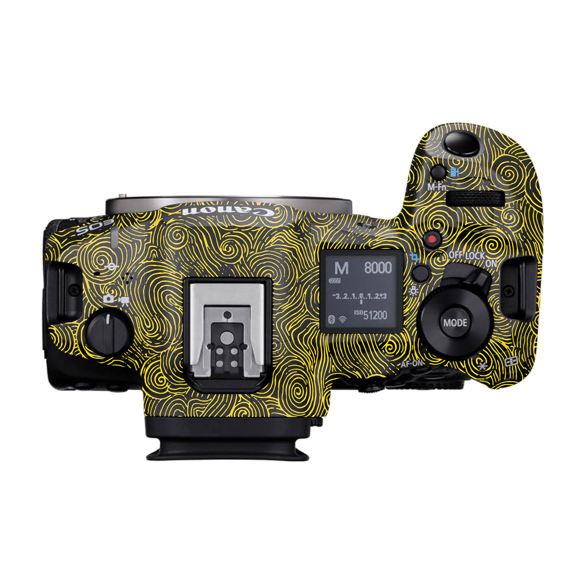 Yellow Spirals Canon EOS R5 Mark II Camera Skins