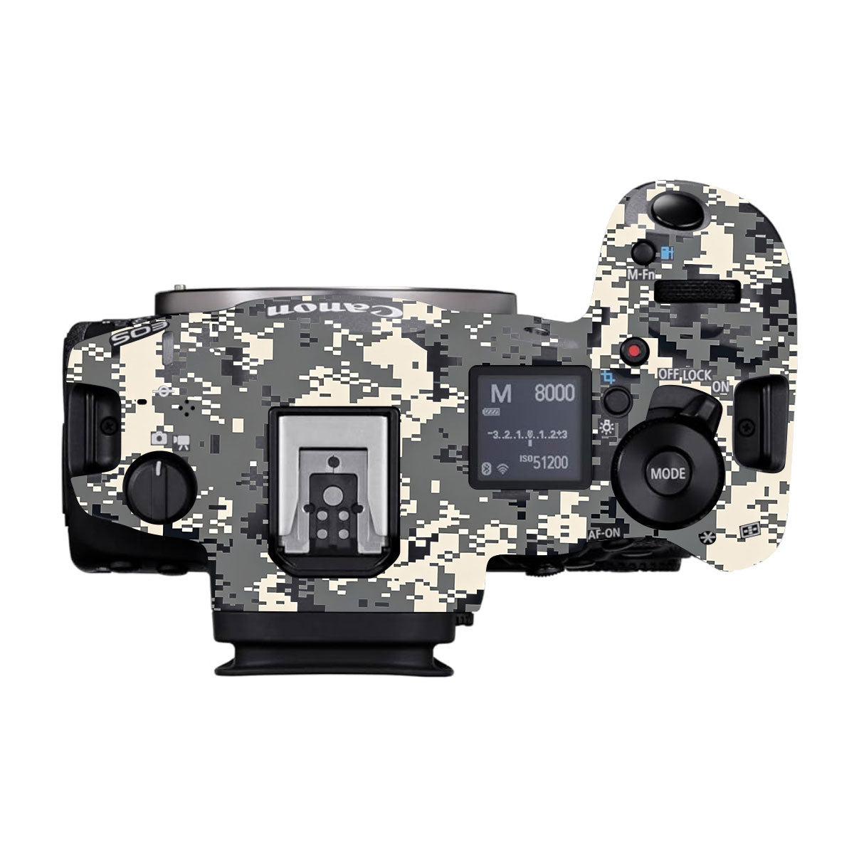 Grey Black Pixel Canon EOS R5 Mark II Camera Skins