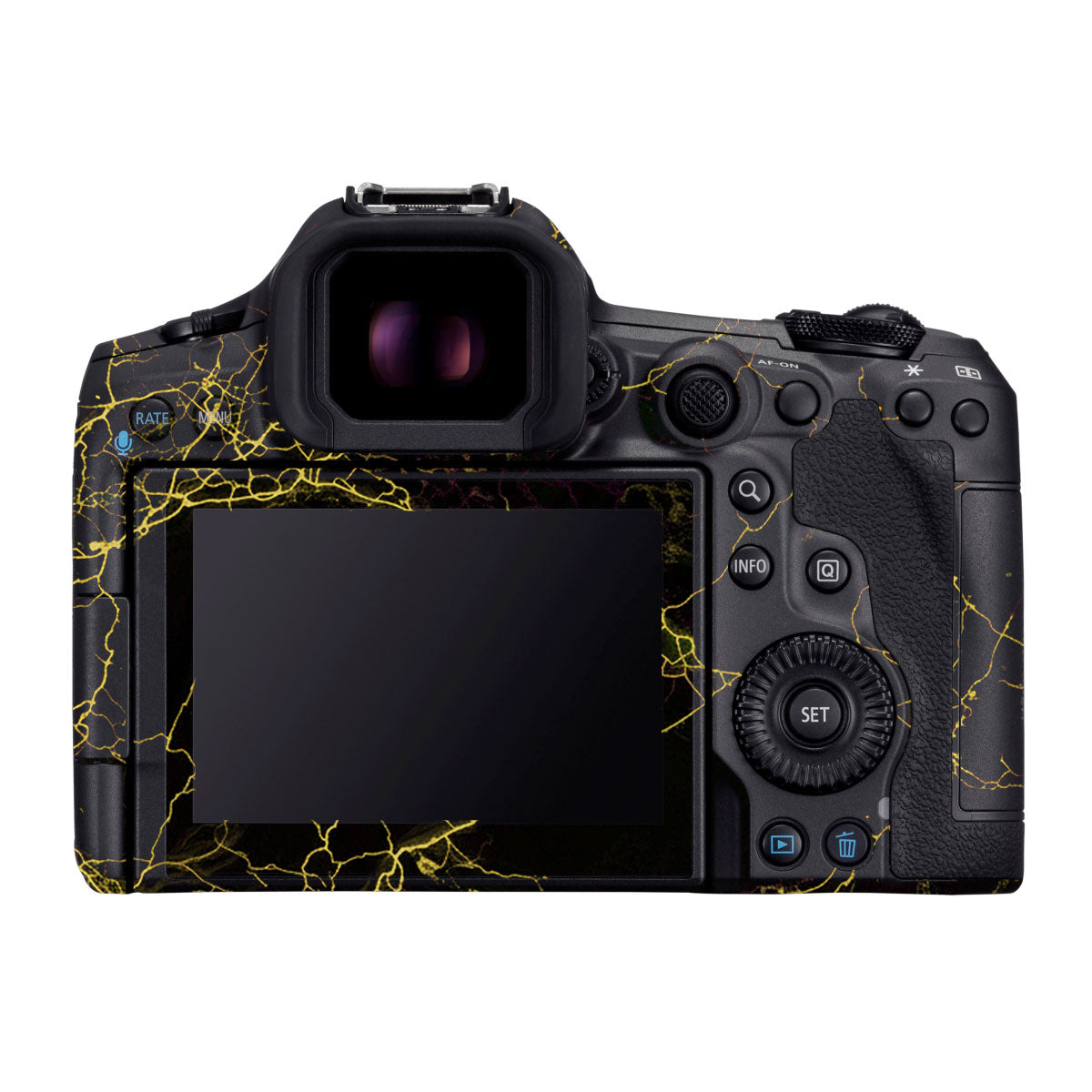 Electric Gold Veins Canon EOS R5 Mark II Camera Skins