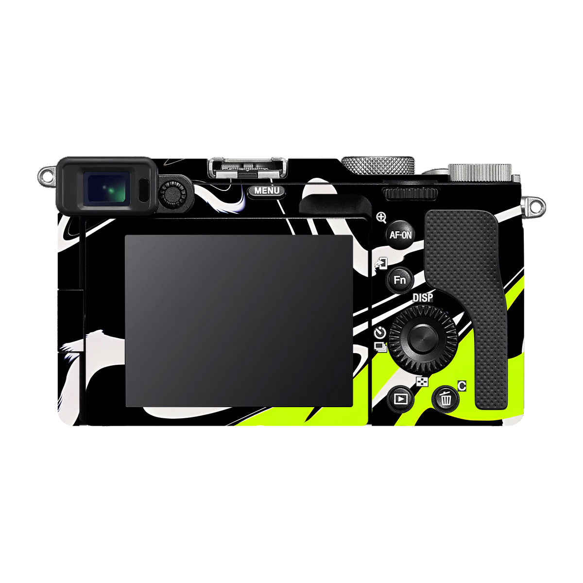Neon Green and Black Pattern Sony A7 C Camera Skins