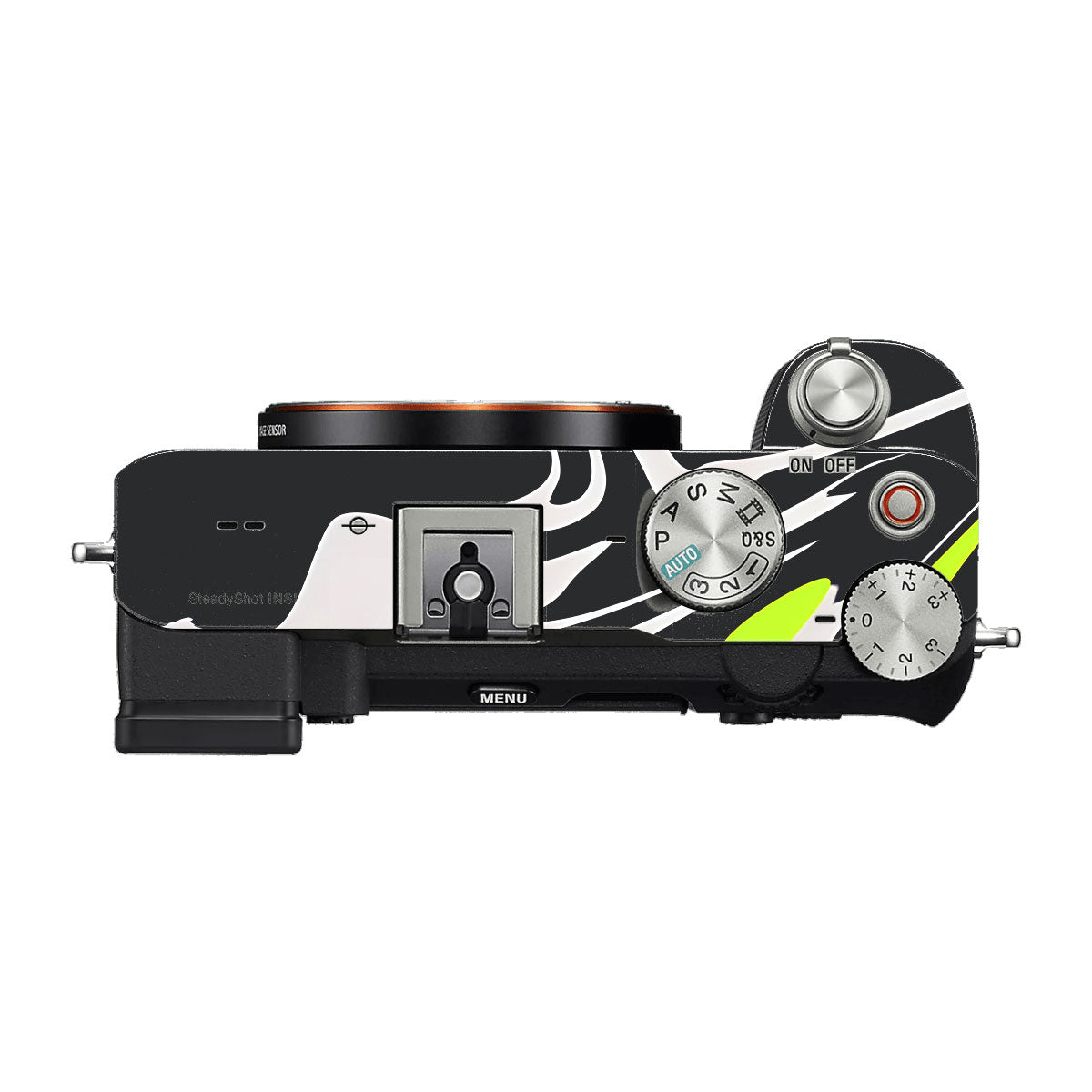Neon Green and Black Pattern Sony A7 C Camera Skins