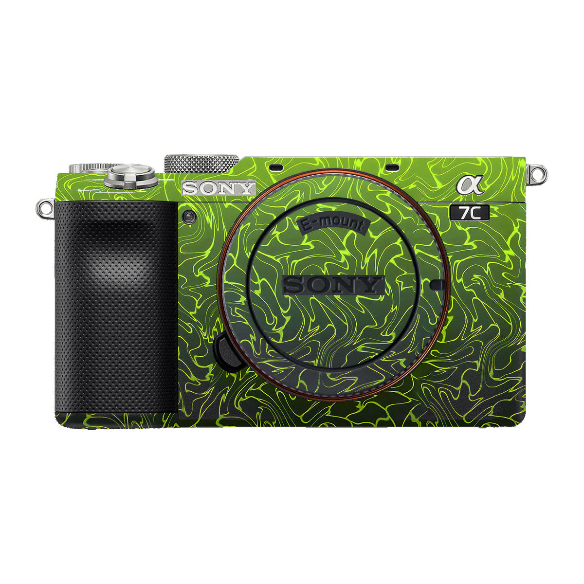 Lime Yellow to Black Gradient Sony A7 C Camera Skins
